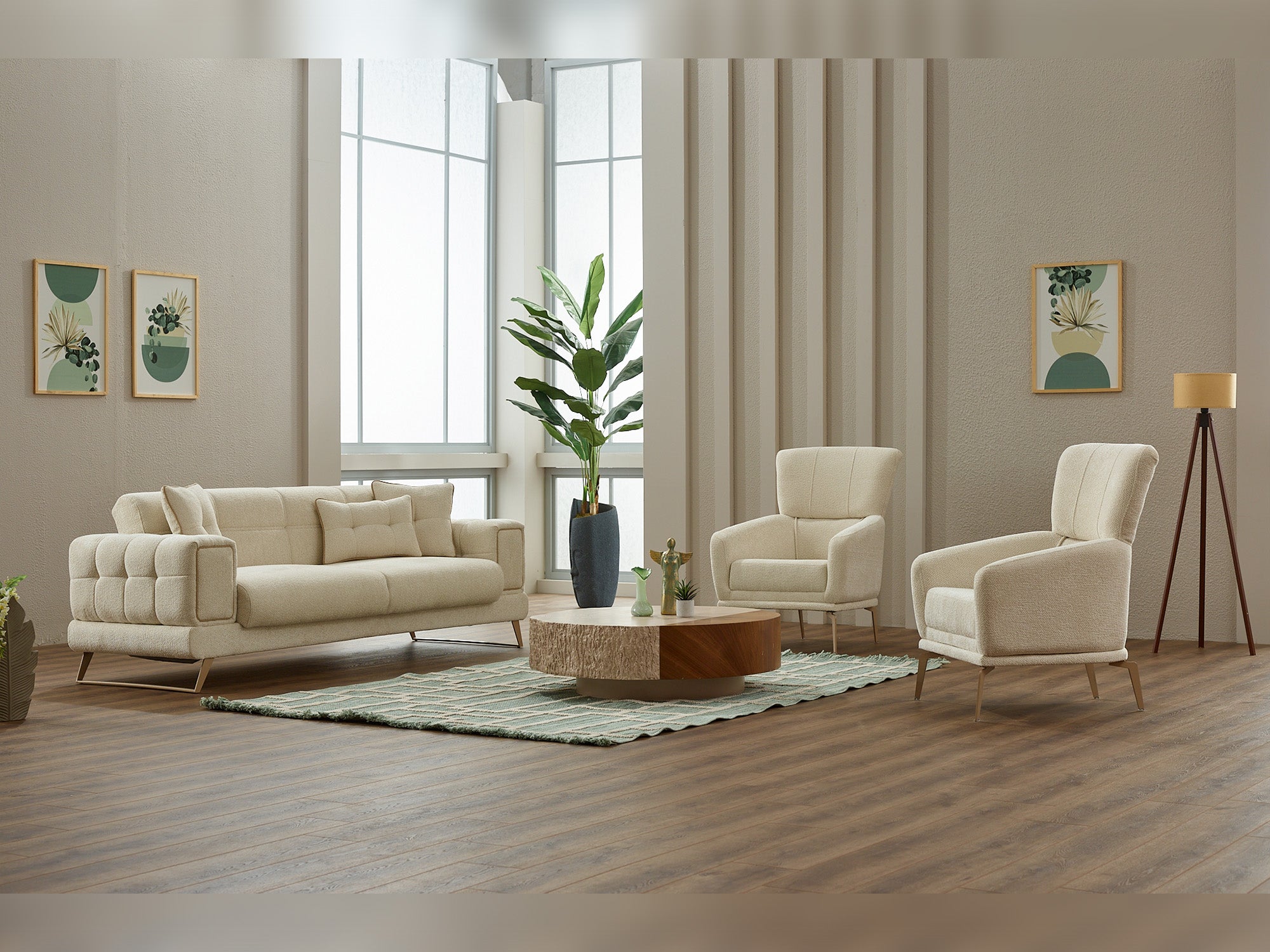 Rose 3-pieces (Sofa & Loveseat & Chair) Livingroom