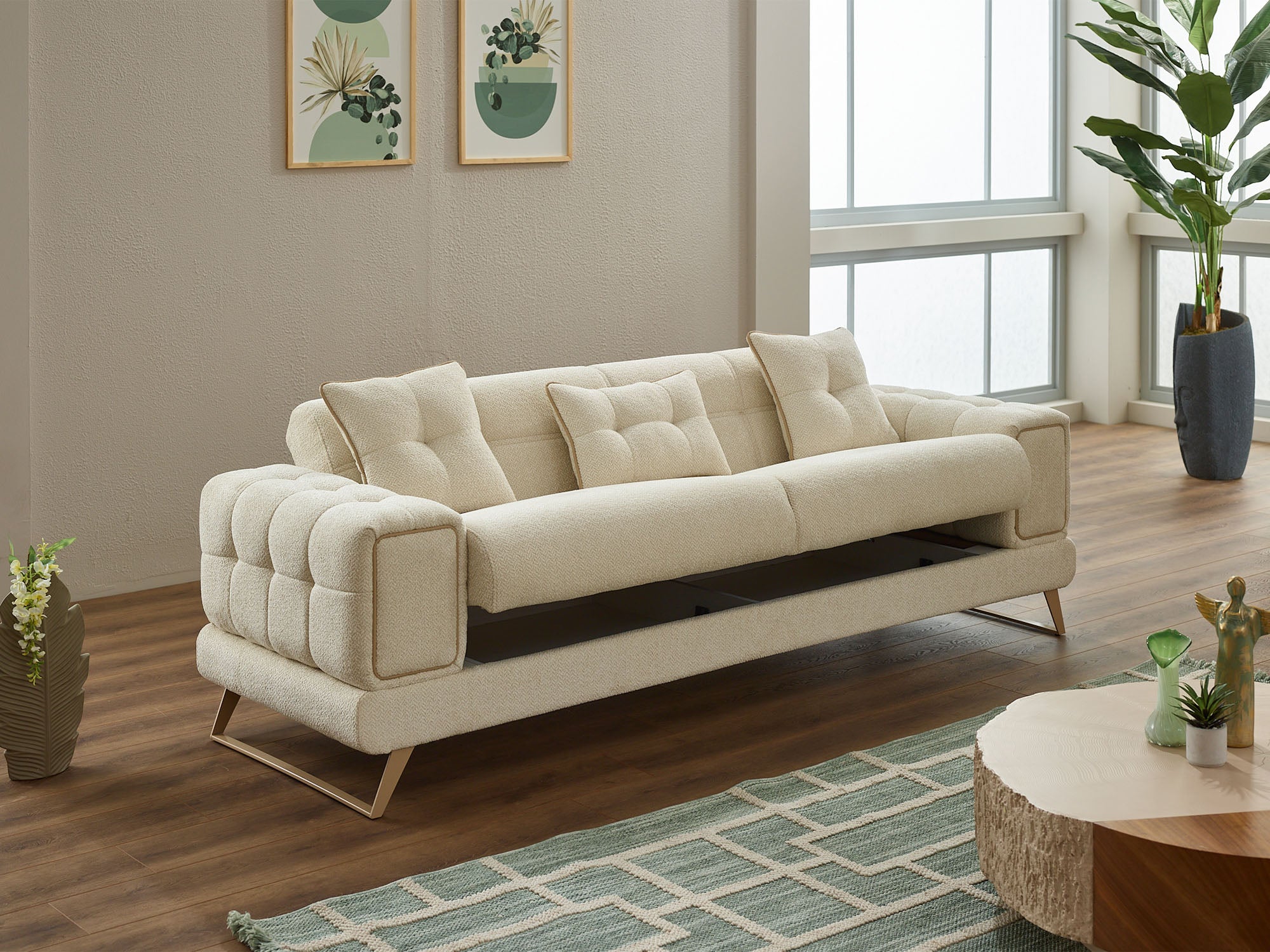 Rose Convertible Loveseat