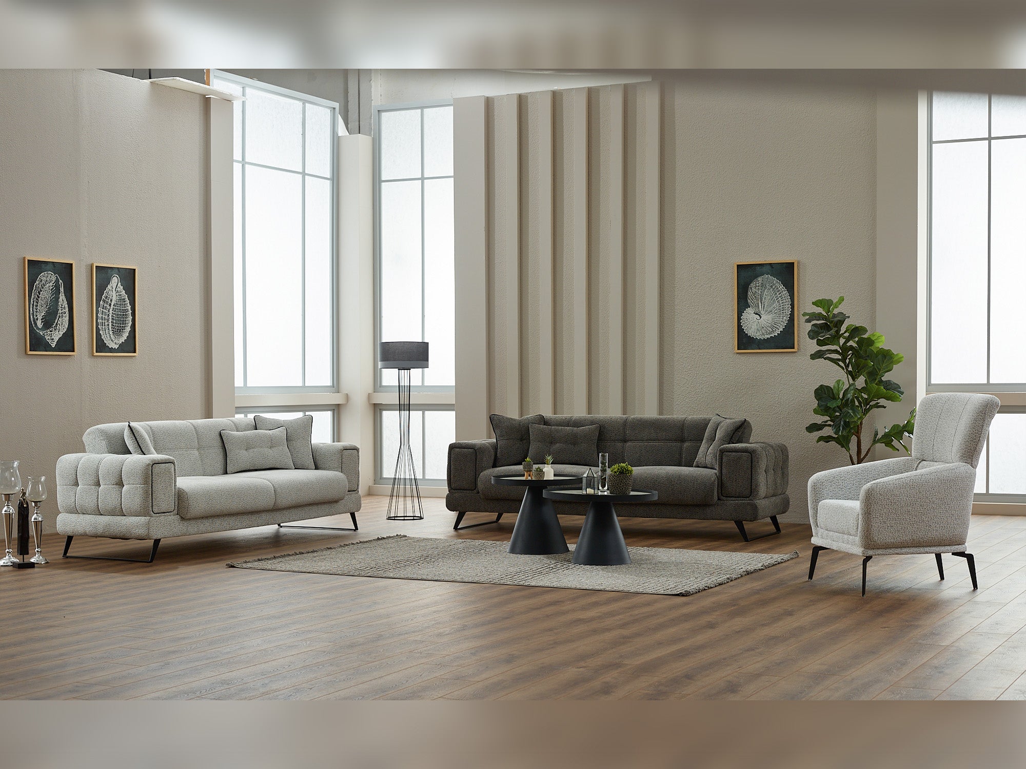 Rose 3-pieces (Sofa & Loveseat & Chair) Livingroom