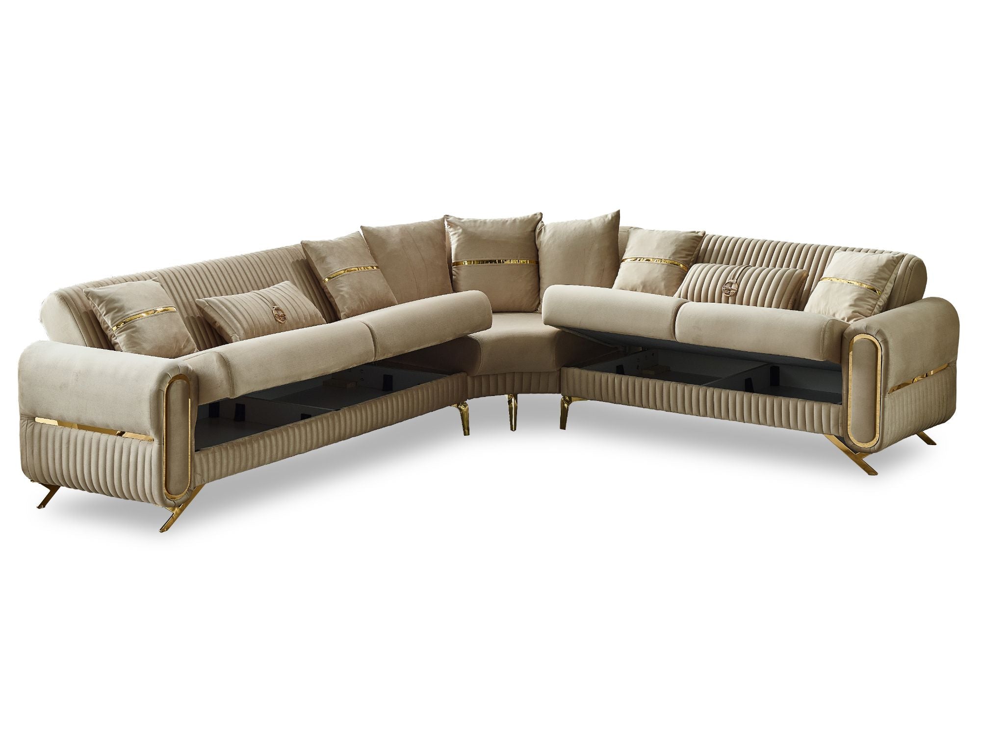 Royal Convertible Sectional Beige