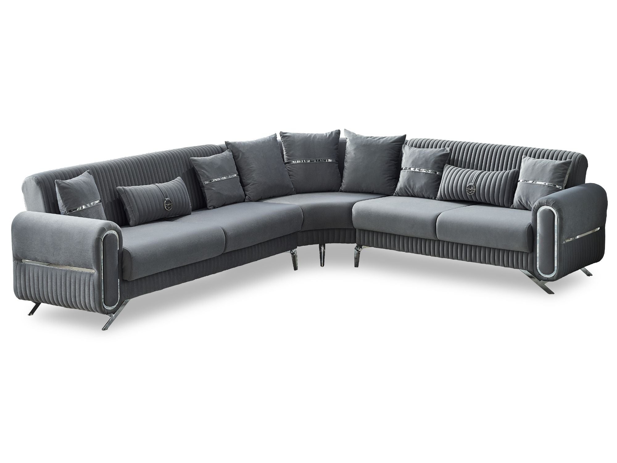Royal Convertible Sectional Grey