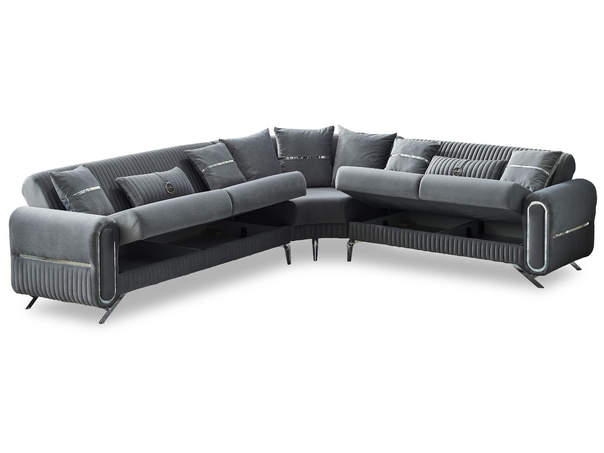 Royal Convertible Sectional Grey
