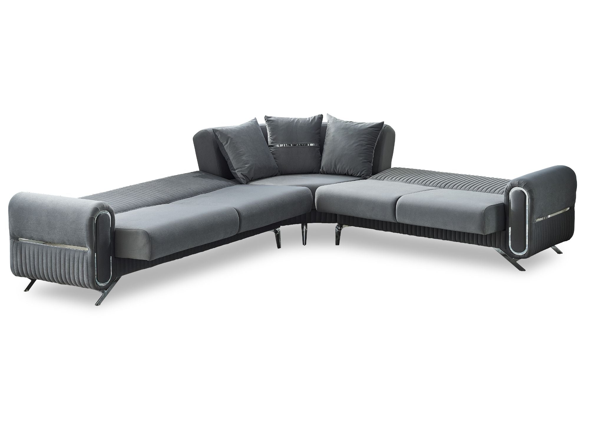 Royal Convertible Sectional Grey