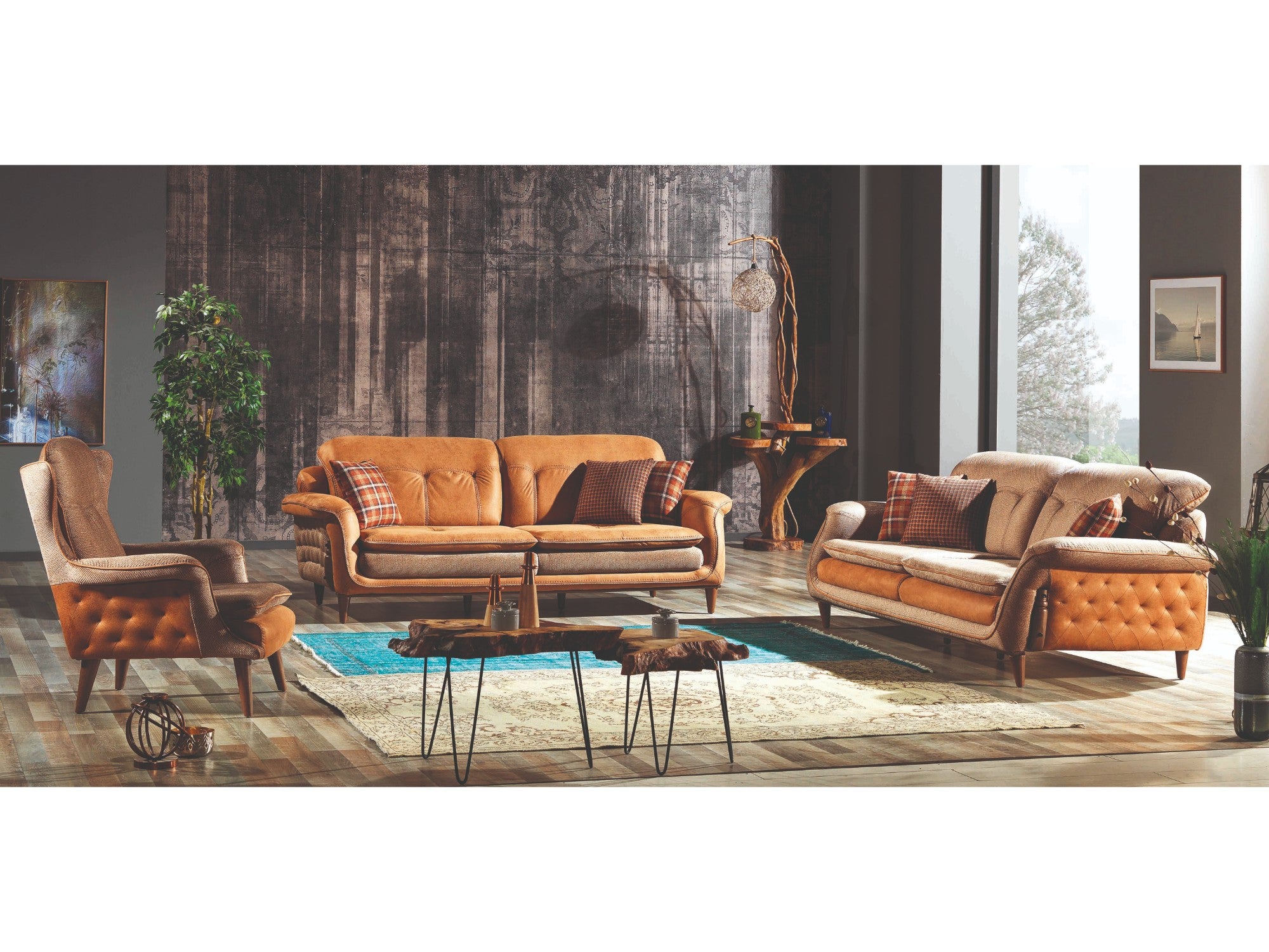 Seul Convertible Livingroom Set (2 Sofa & 2 Chair)