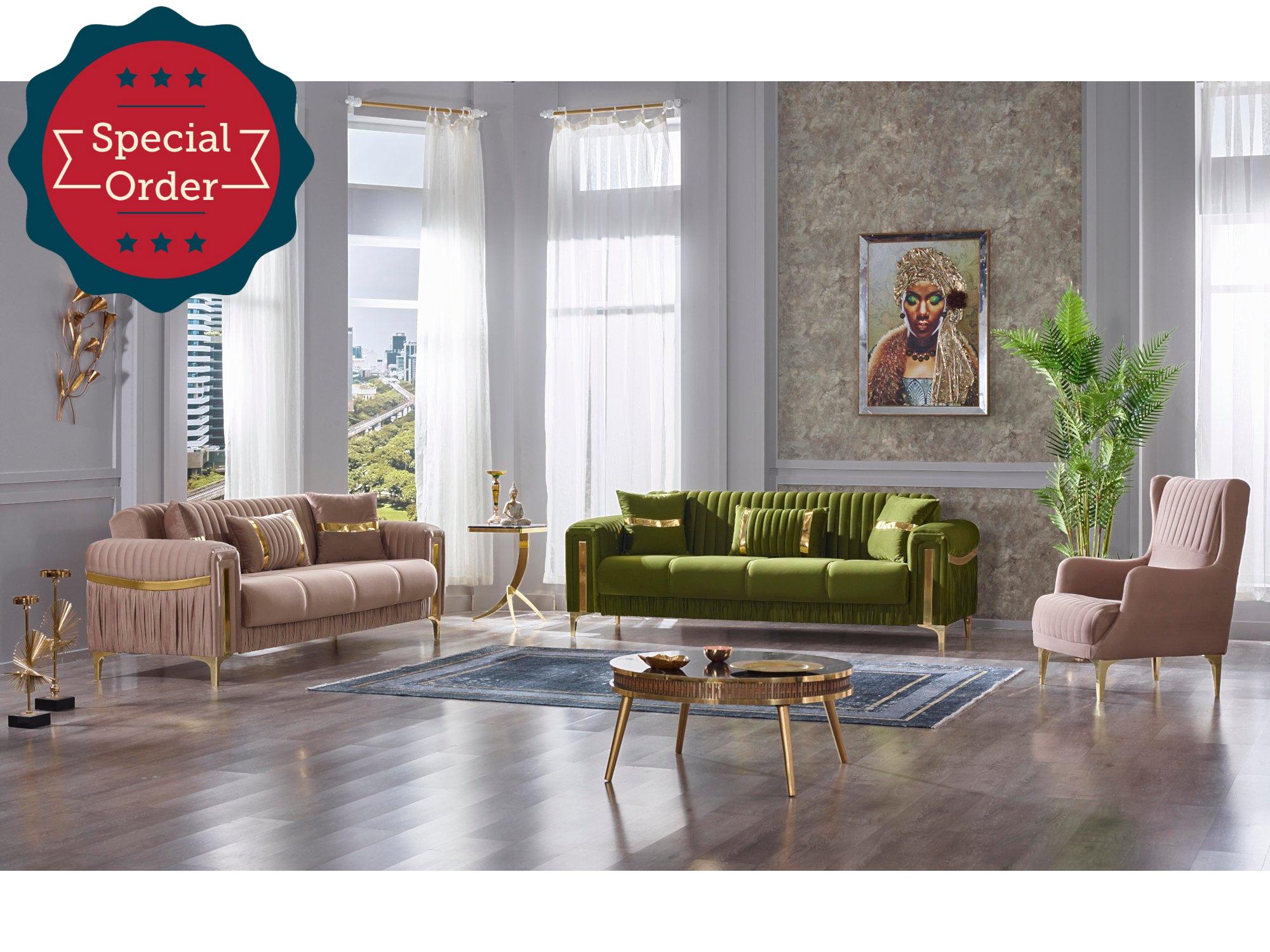 Sarp Convertible Livingroom Set (2 Sofa & 2 Chair)