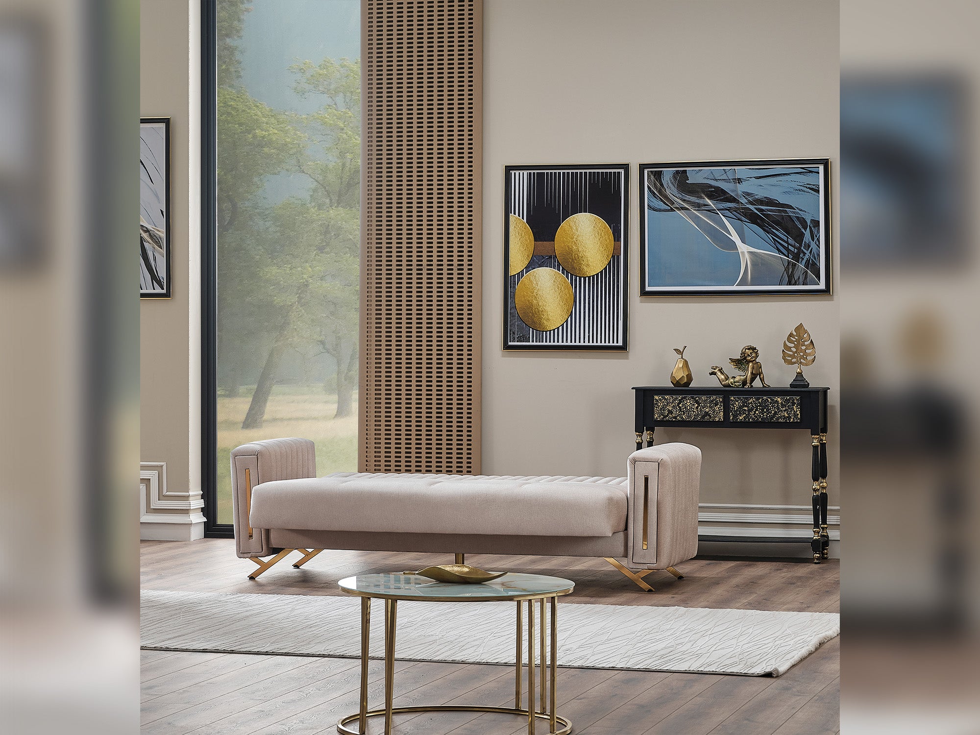 Senfoni Convertible Sofa Beige