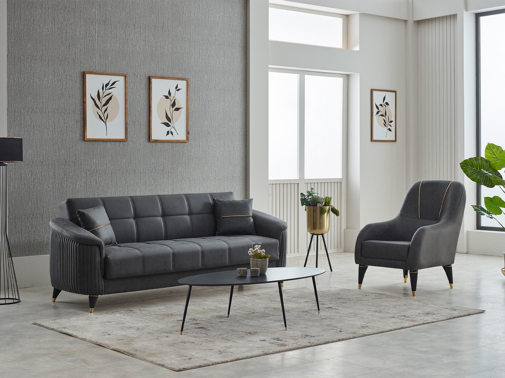 Serva 3-pieces (Sofa & Loveseat & Chair) Livingroom