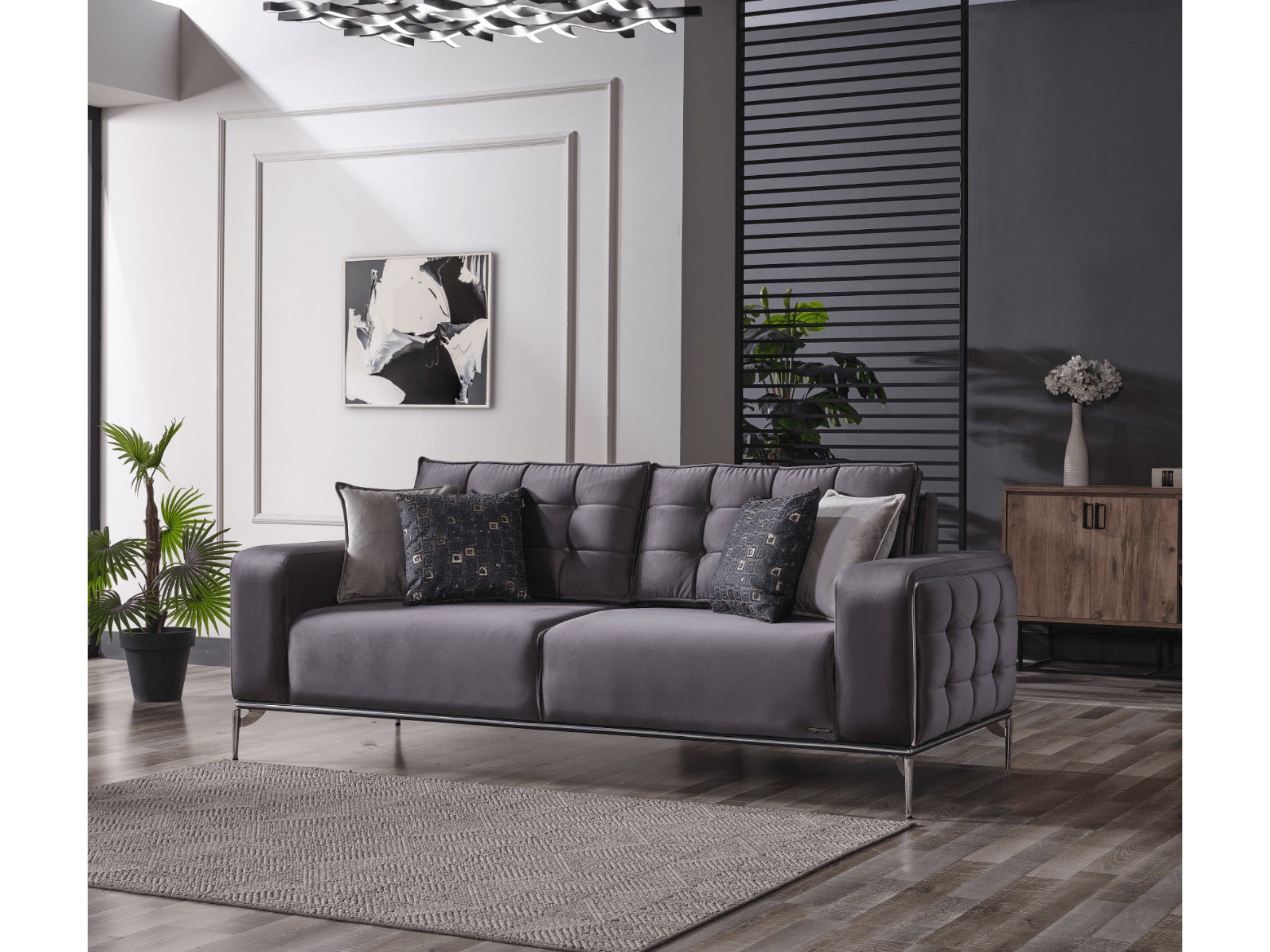 Side Convertible Livingroom Set (2 Sofa & 2 Chair)