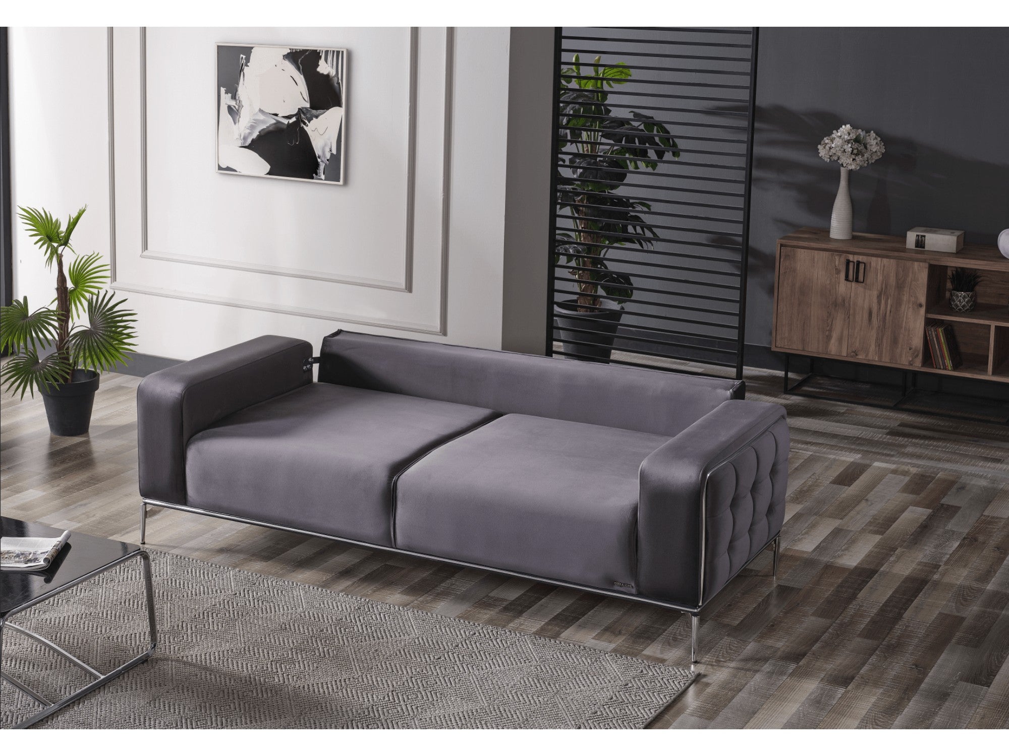 Side Convertible Livingroom Set (2 Sofa & 2 Chair)