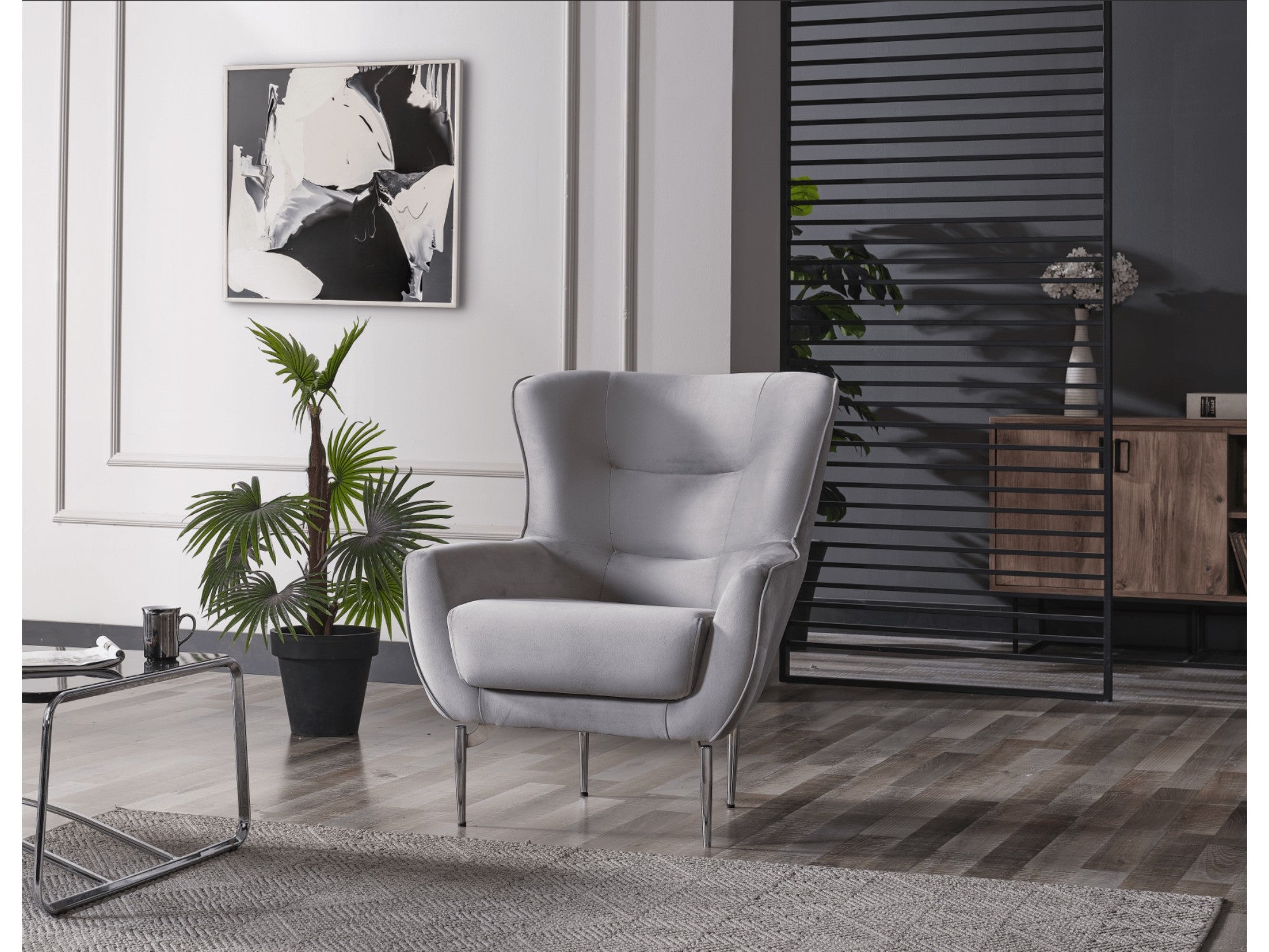 Side Convertible Livingroom Set (2 Sofa & 2 Chair)