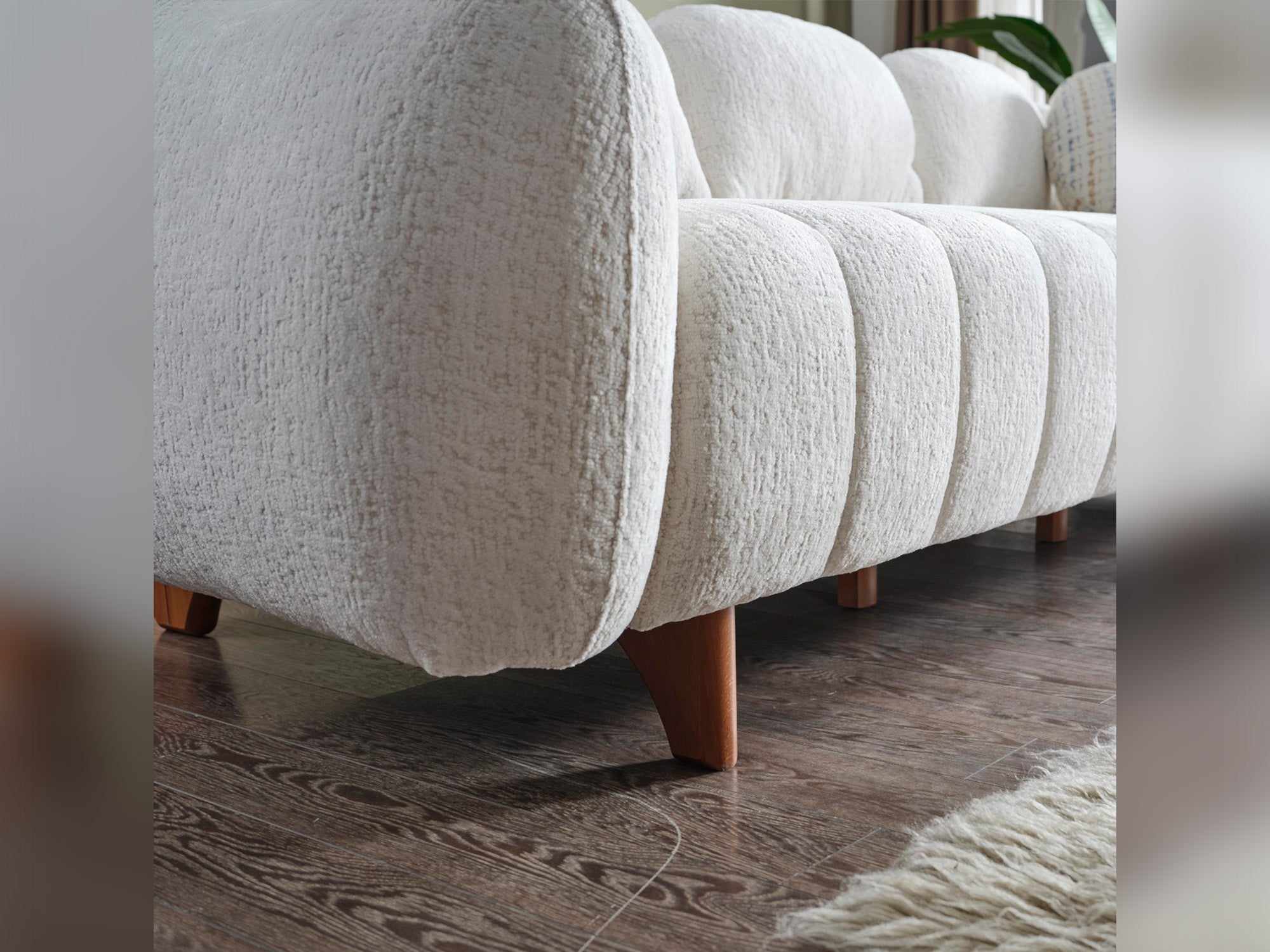 Snowy Stationary Livingroom (2 Sofa & 2 Chair) Cream