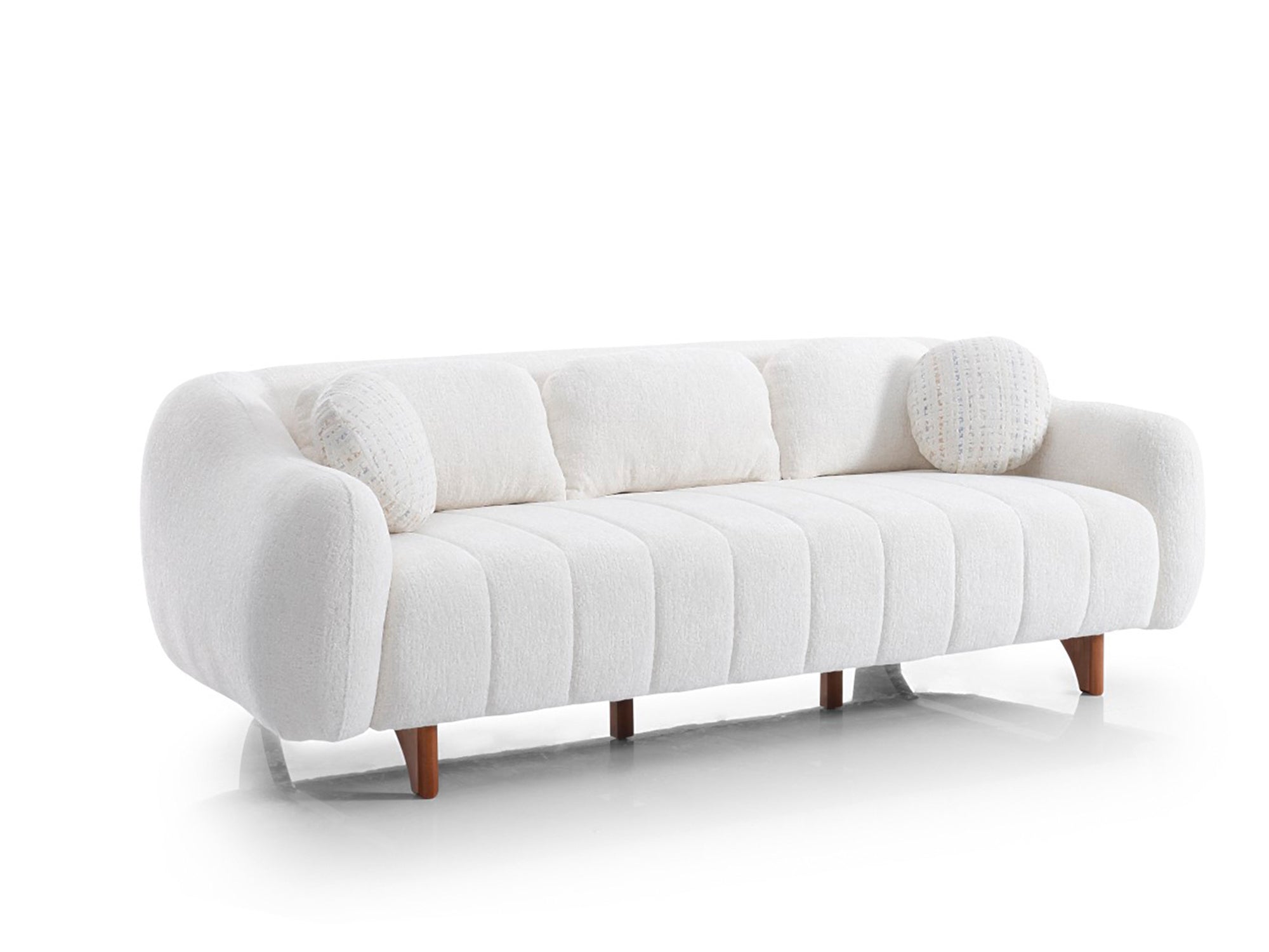 Snowy Stationary Livingroom (2 Sofa & 2 Chair) Cream