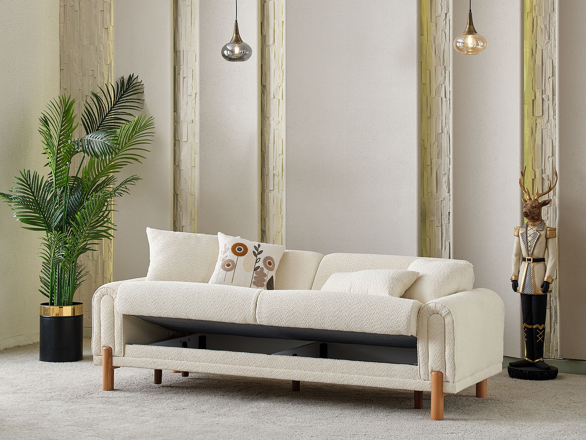 Soho Convertible Livingroom (2 Sofa & 2 Chair) Cream