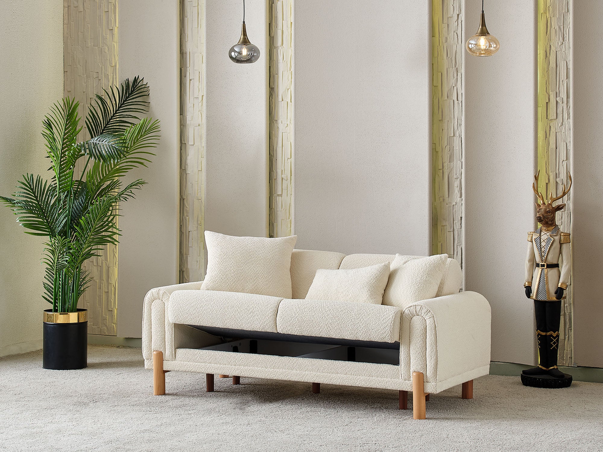 Soho Convertible Livingroom (2 Sofa & 2 Chair) Cream