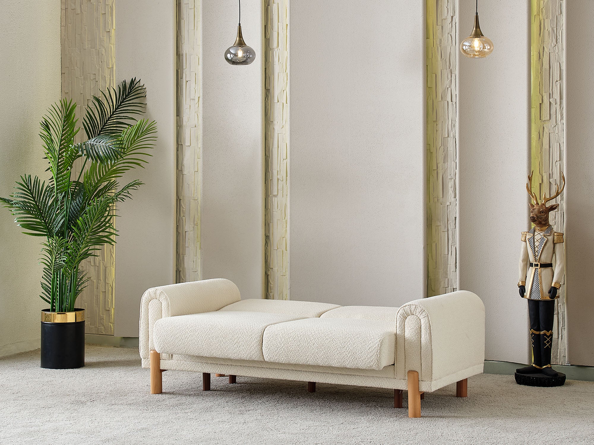 Soho Convertible Livingroom (2 Sofa & 2 Chair) Cream