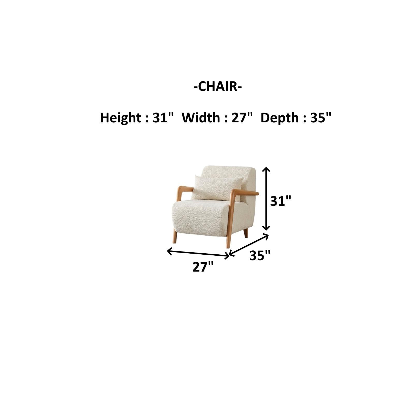 Soho Convertible Livingroom (2 Sofa & 2 Chair) Cream
