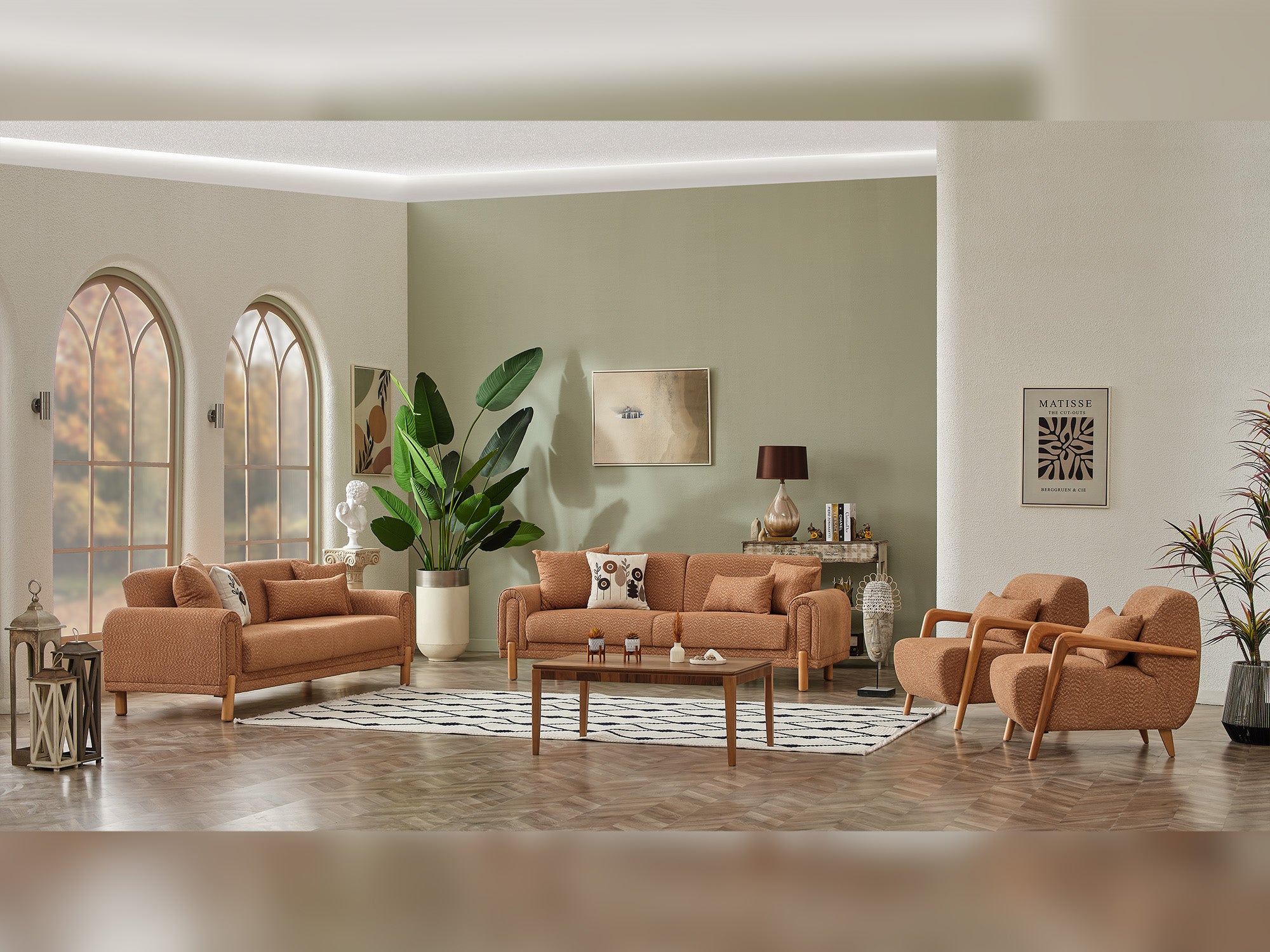 Soho Convertible Livingroom (2 Sofa & 2 Chair) Somon