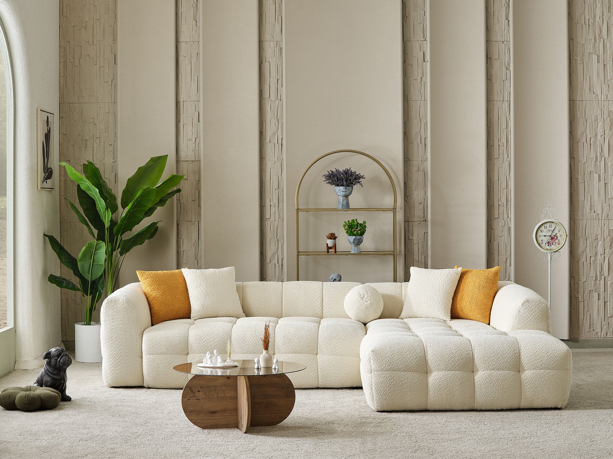 Teddy Sectional Cream