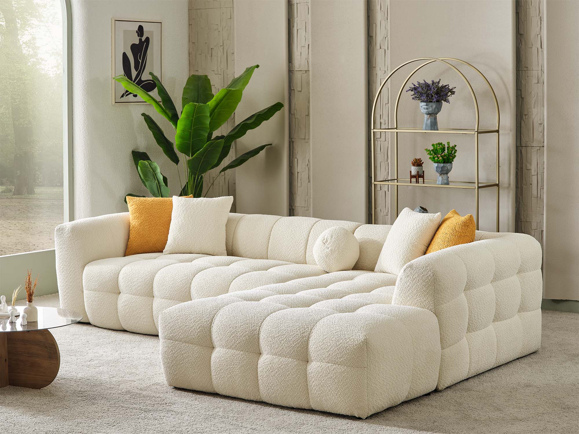 Teddy Sectional Cream