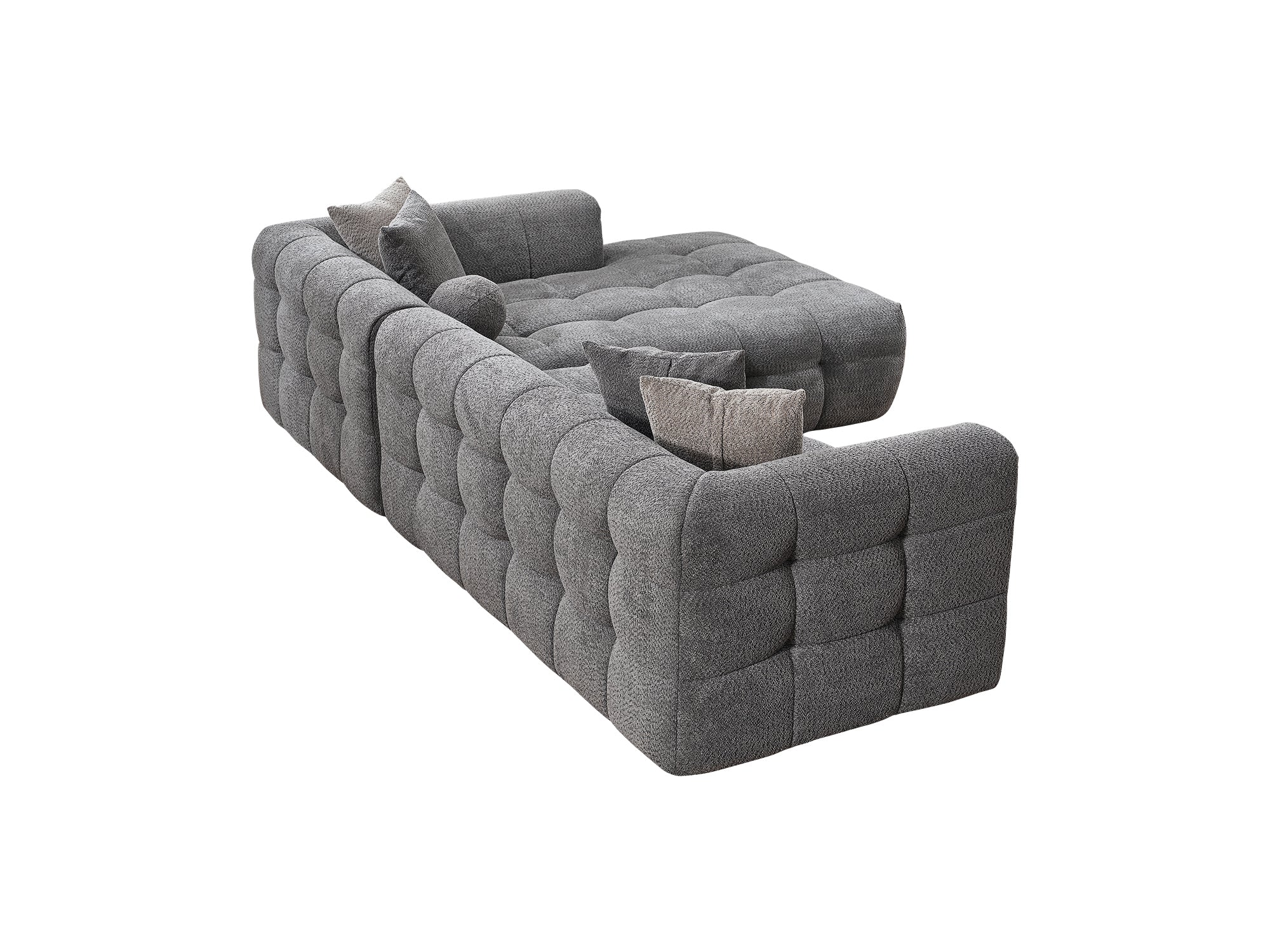 Teddy Sectional Sofa Grey