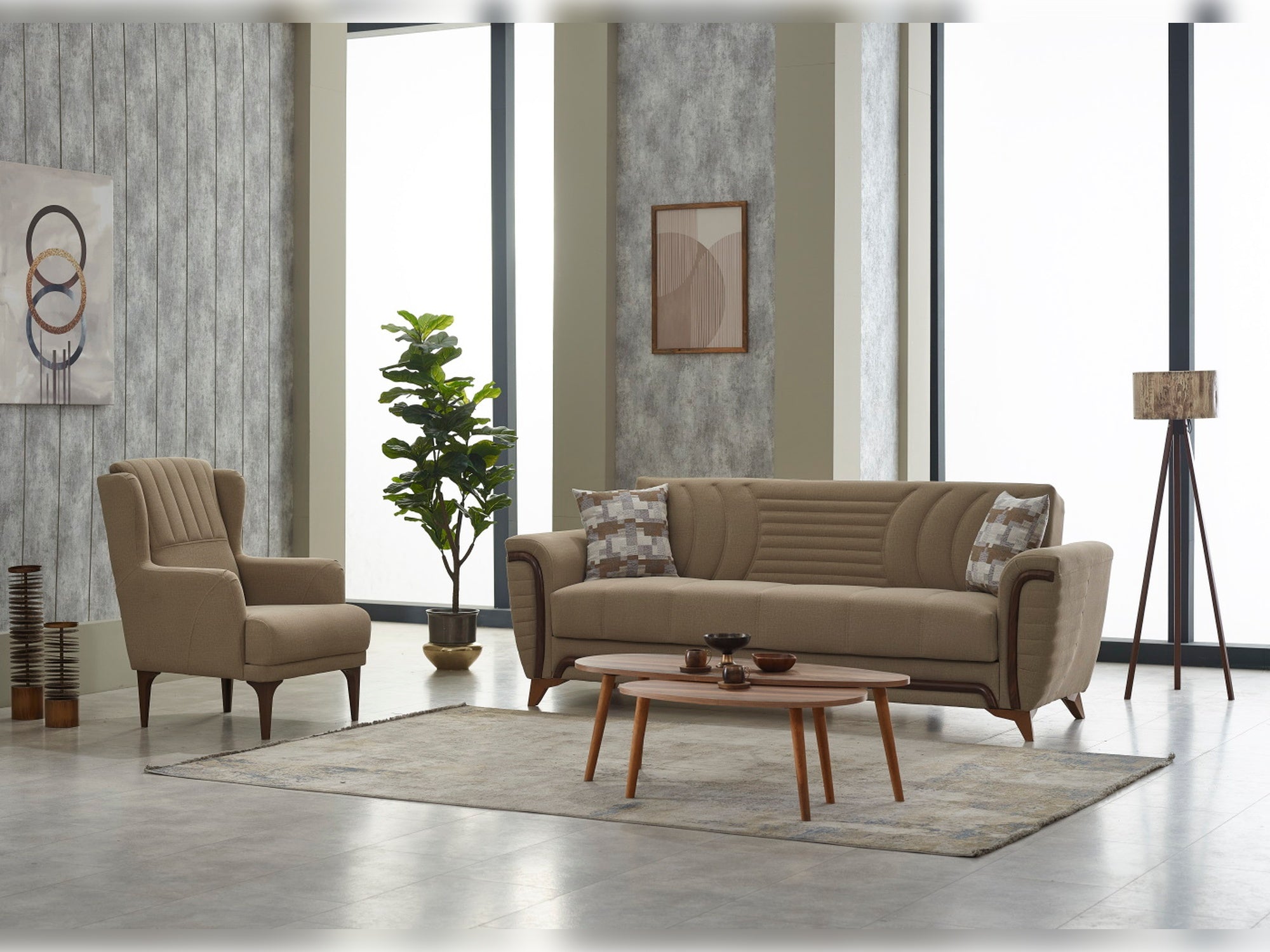 Torino Convertible Livingroom Set (2 Sofa & 2 Chair)
