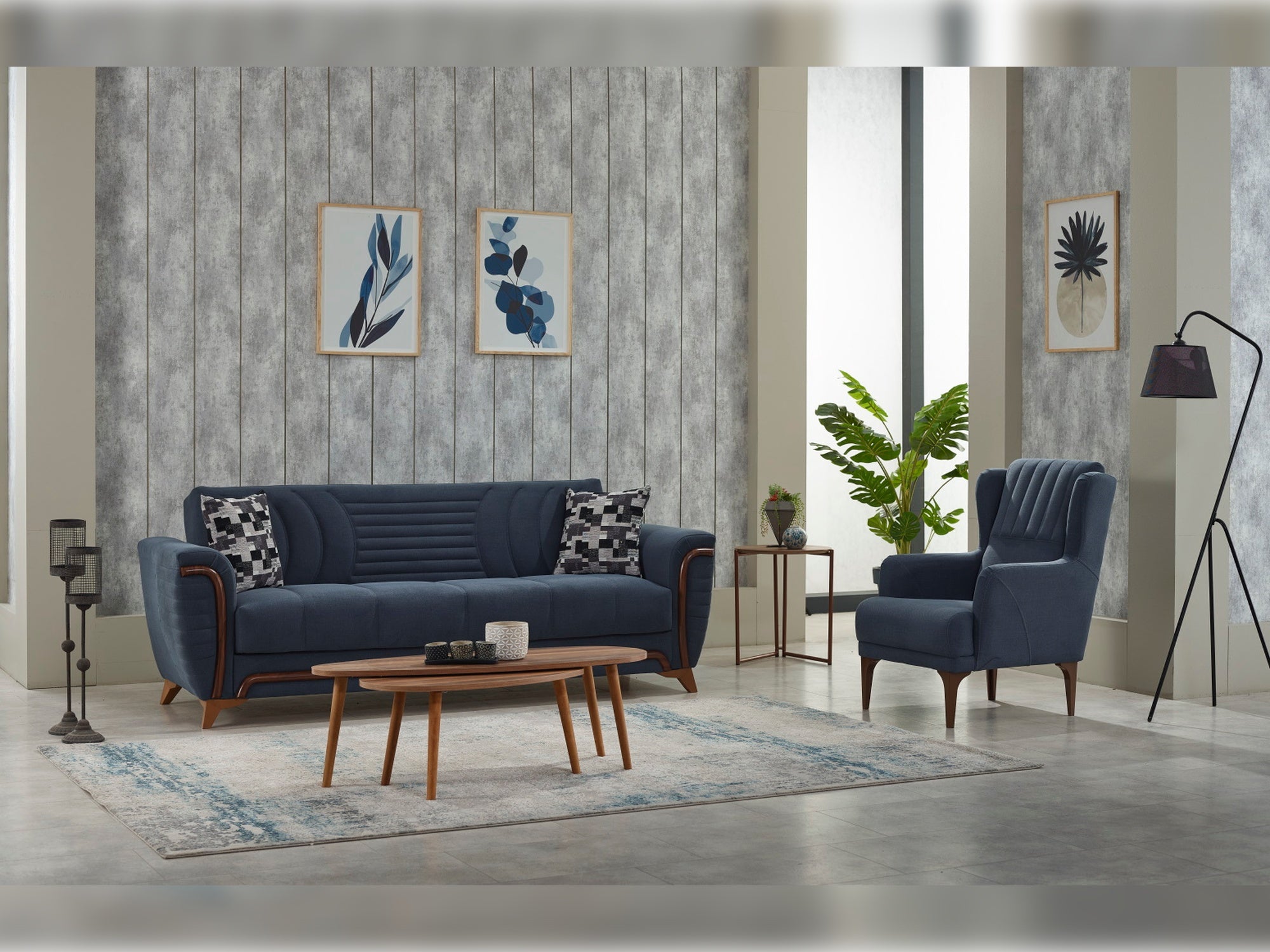 Torino Convertible Livingroom Set (2 Sofa & 2 Chair)
