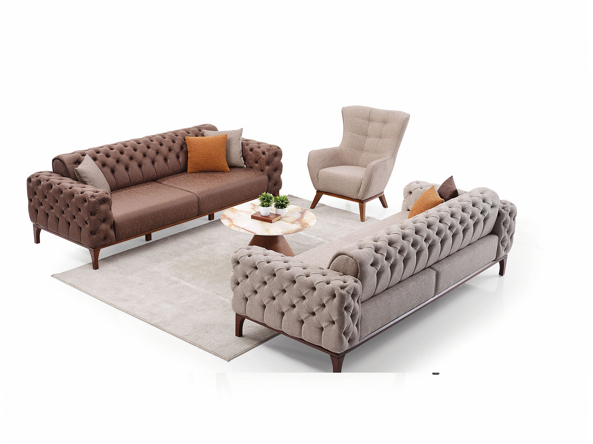 Toronto Convertible Livingroom Set (2 Sofa & 2 Chair)