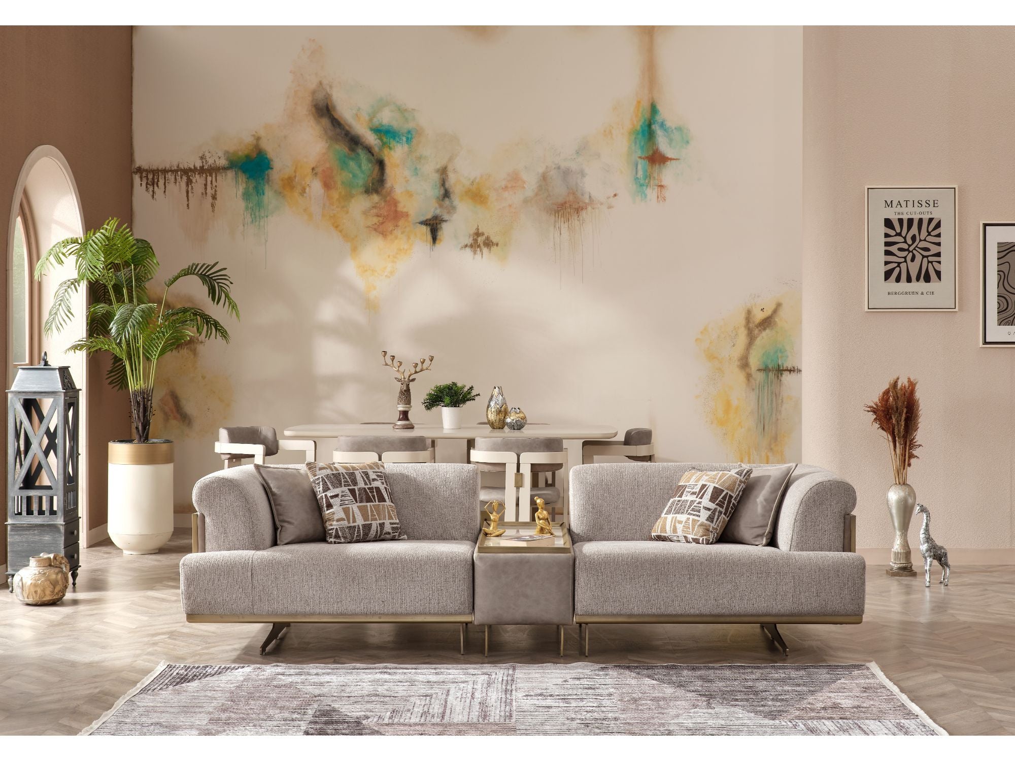 Urla Stationary Module Sofa Cream