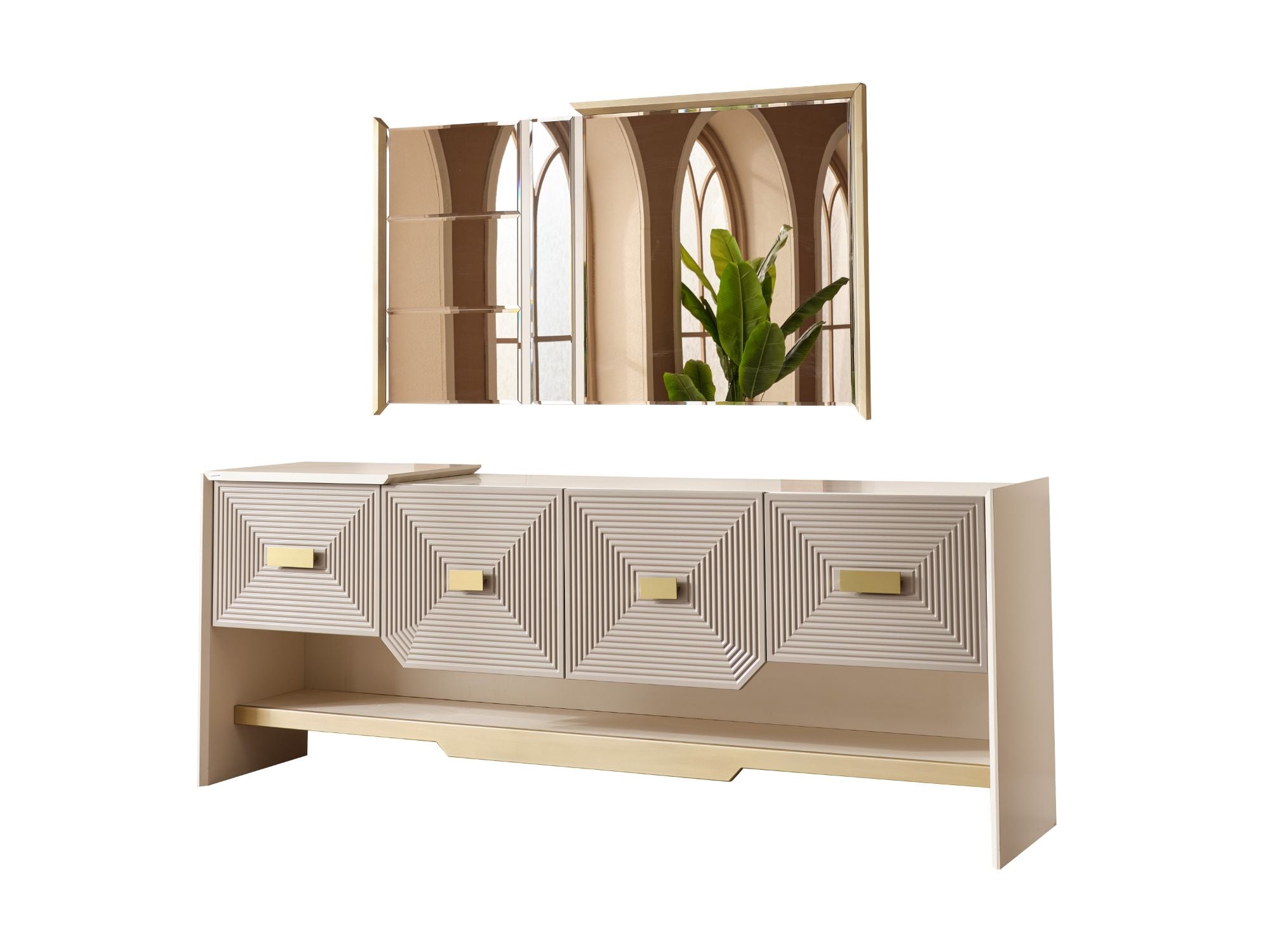 Urla Diningroom (Consol With Mirror & Dining Table & 6 Dining Chair)