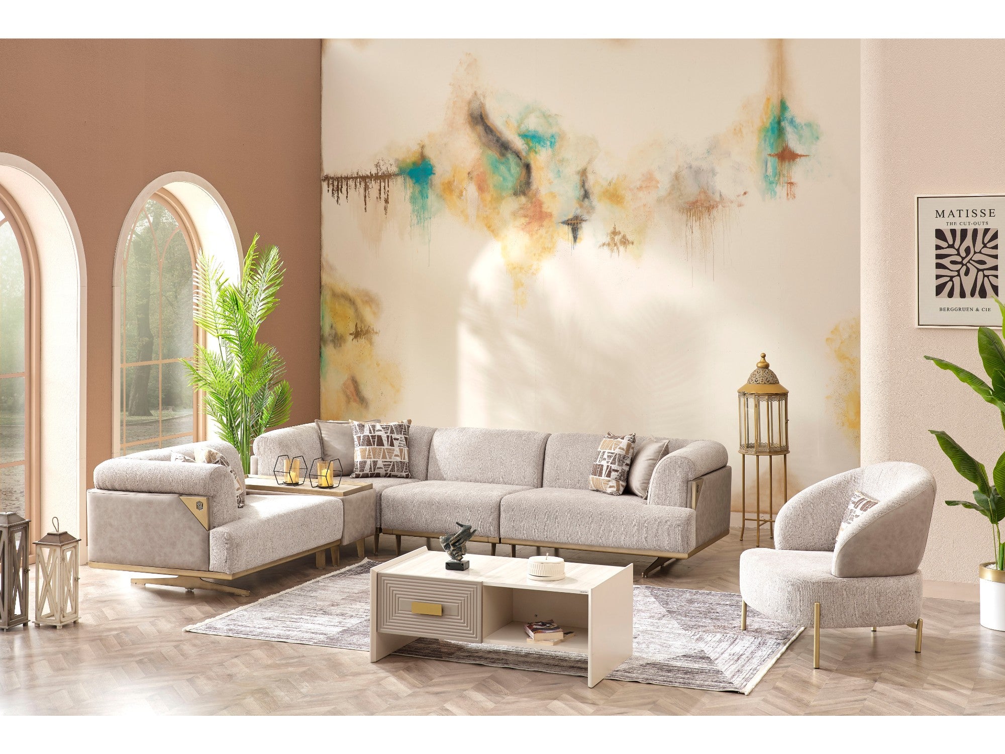 Urla Modular Sectional Cream