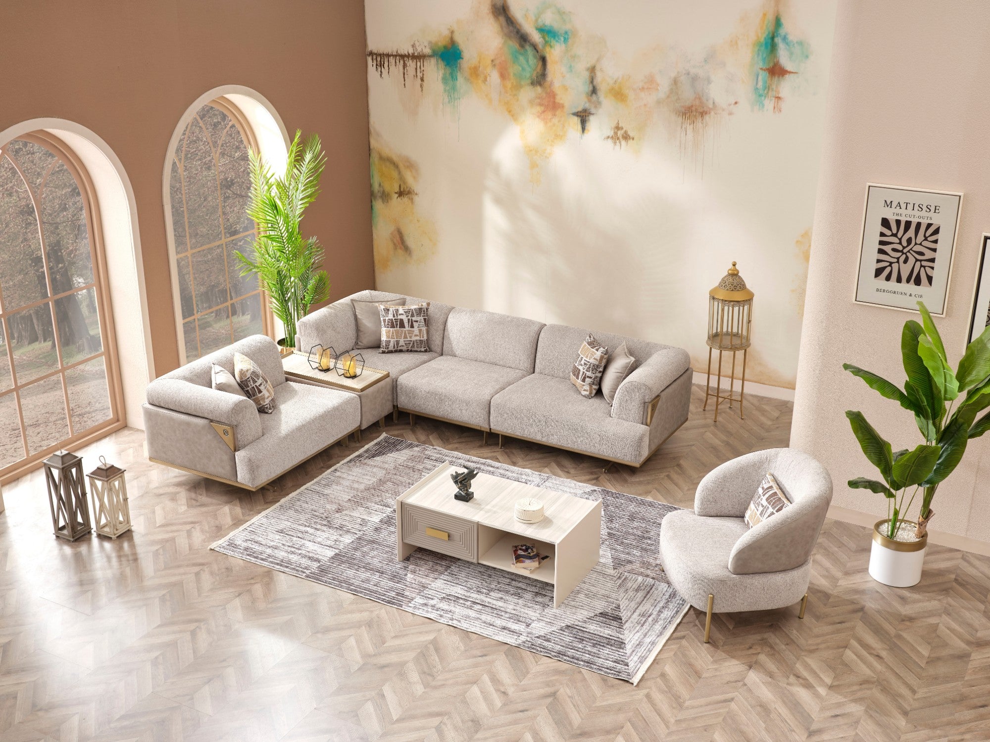 Urla Modular Sectional Cream