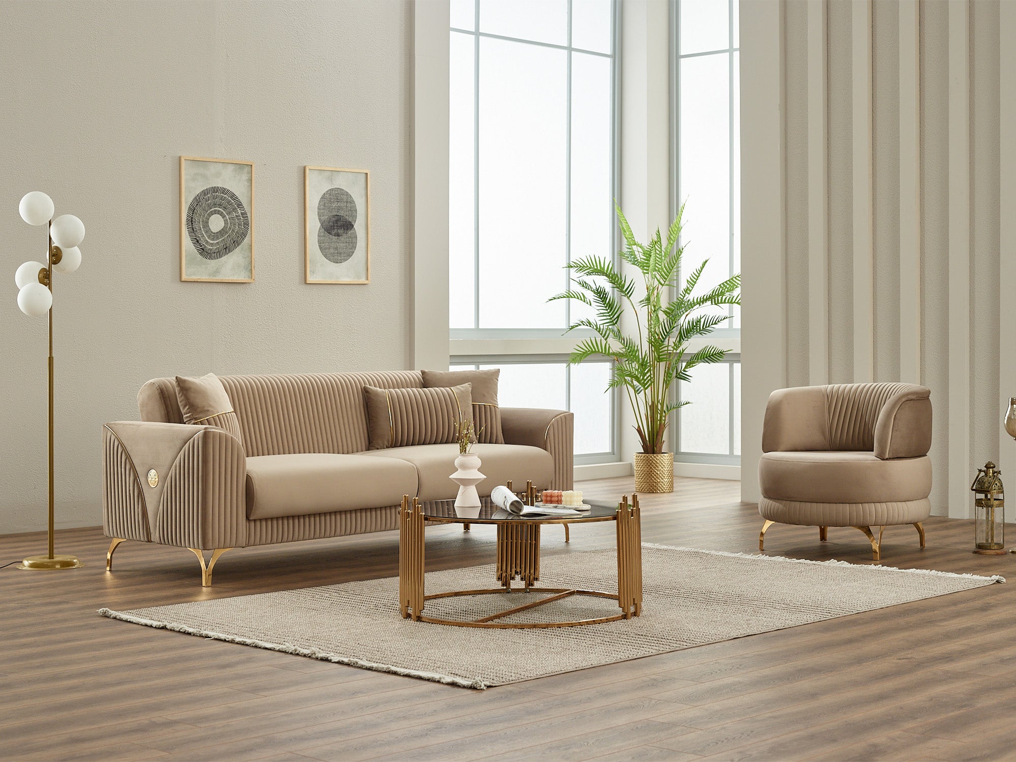 Urla 3-pieces (Sofa & Loveseat & Chair) Livingroom