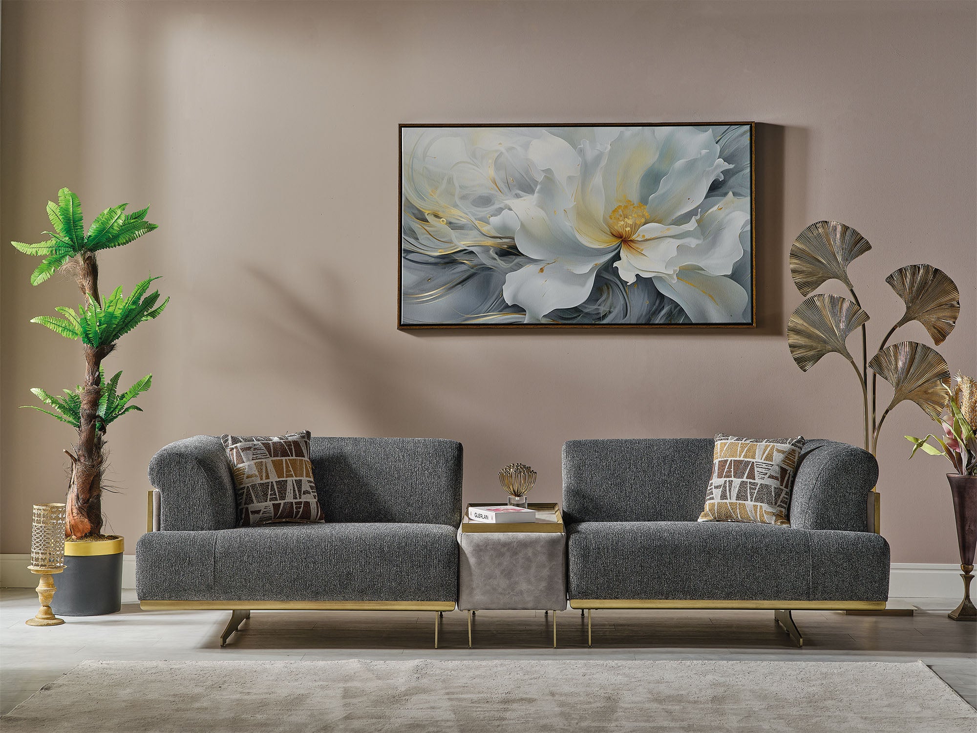 Urla Stationary Module Sofa Grey