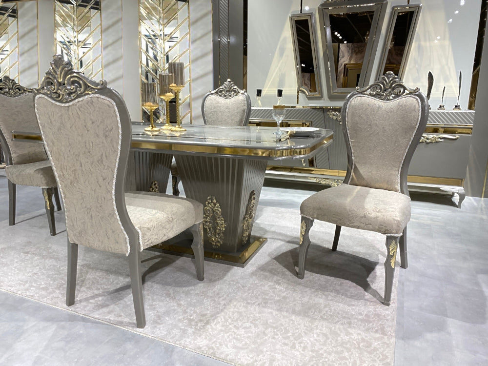 Verona Diningroom Set (Table & 6 Chair & Console With Mirror)