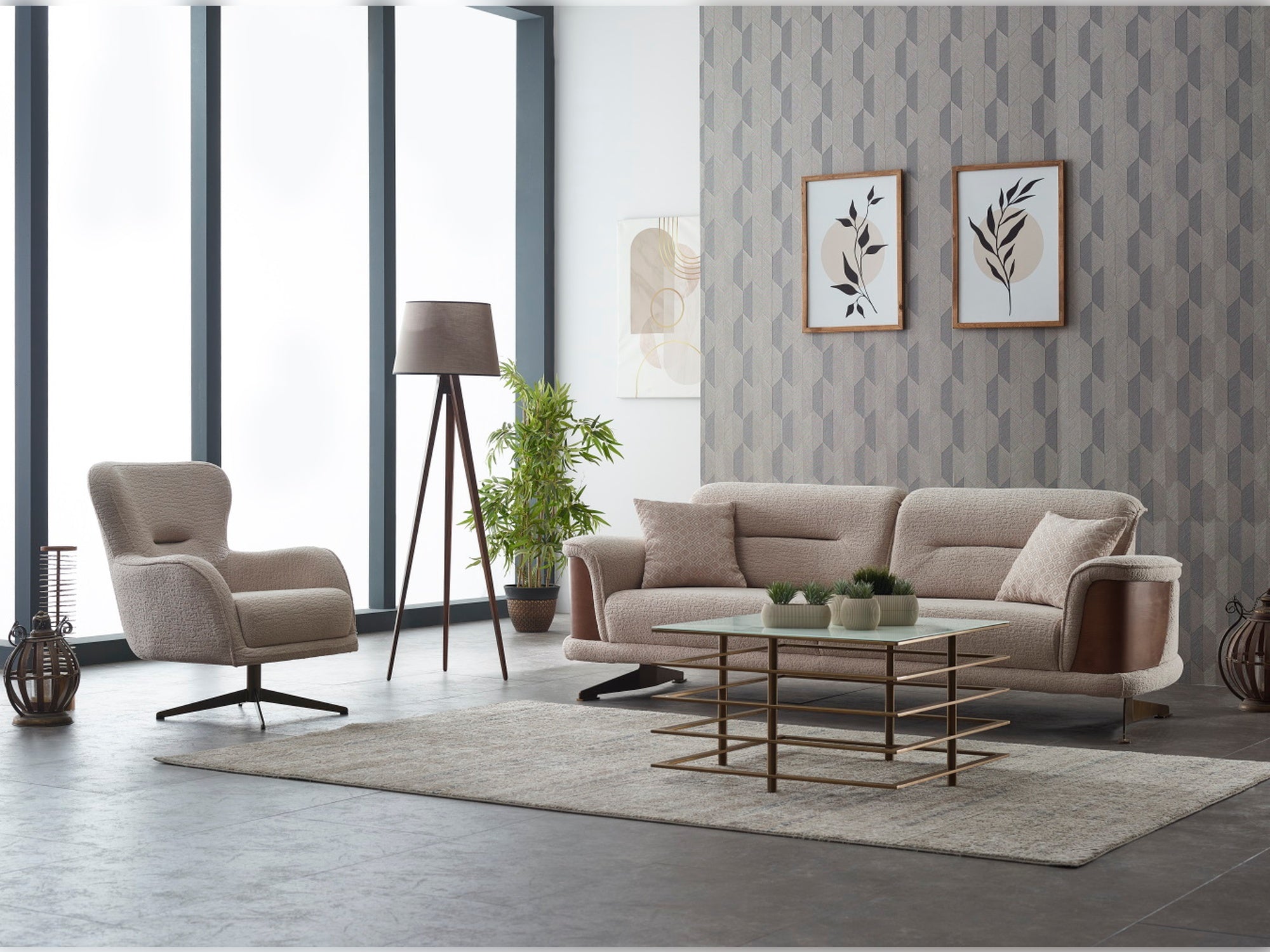 Valencia Convertible Livingroom Set (2 Sofa & 2 Chair)