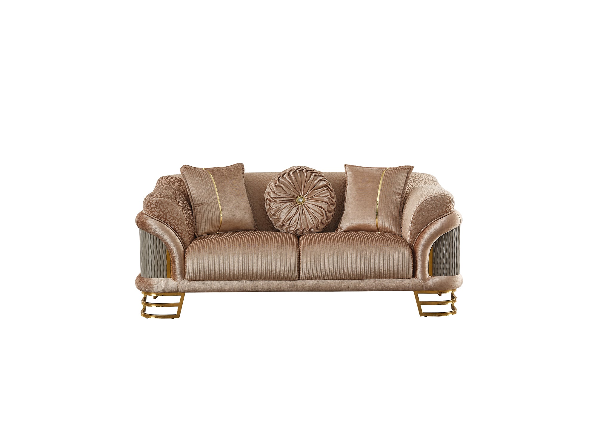 Versace Stationary Loveseat Beige