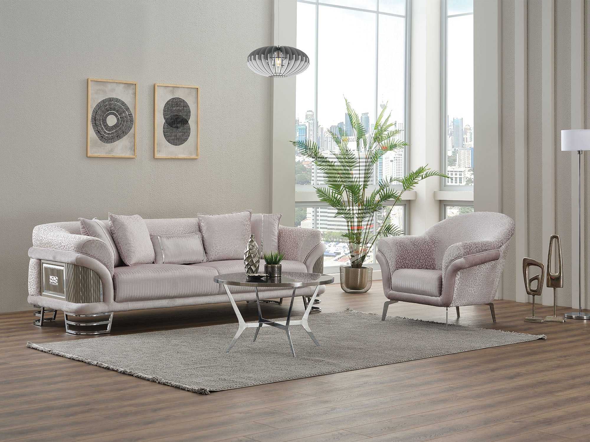 Versace Chair Light Grey