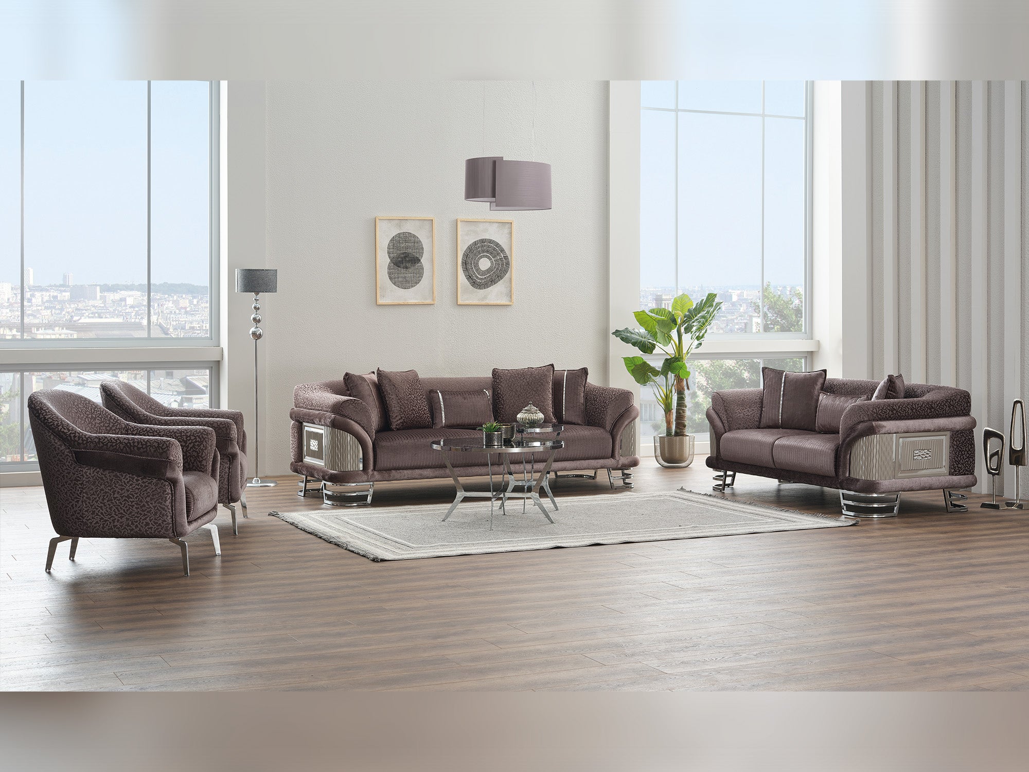 Versace Chair Dark Grey