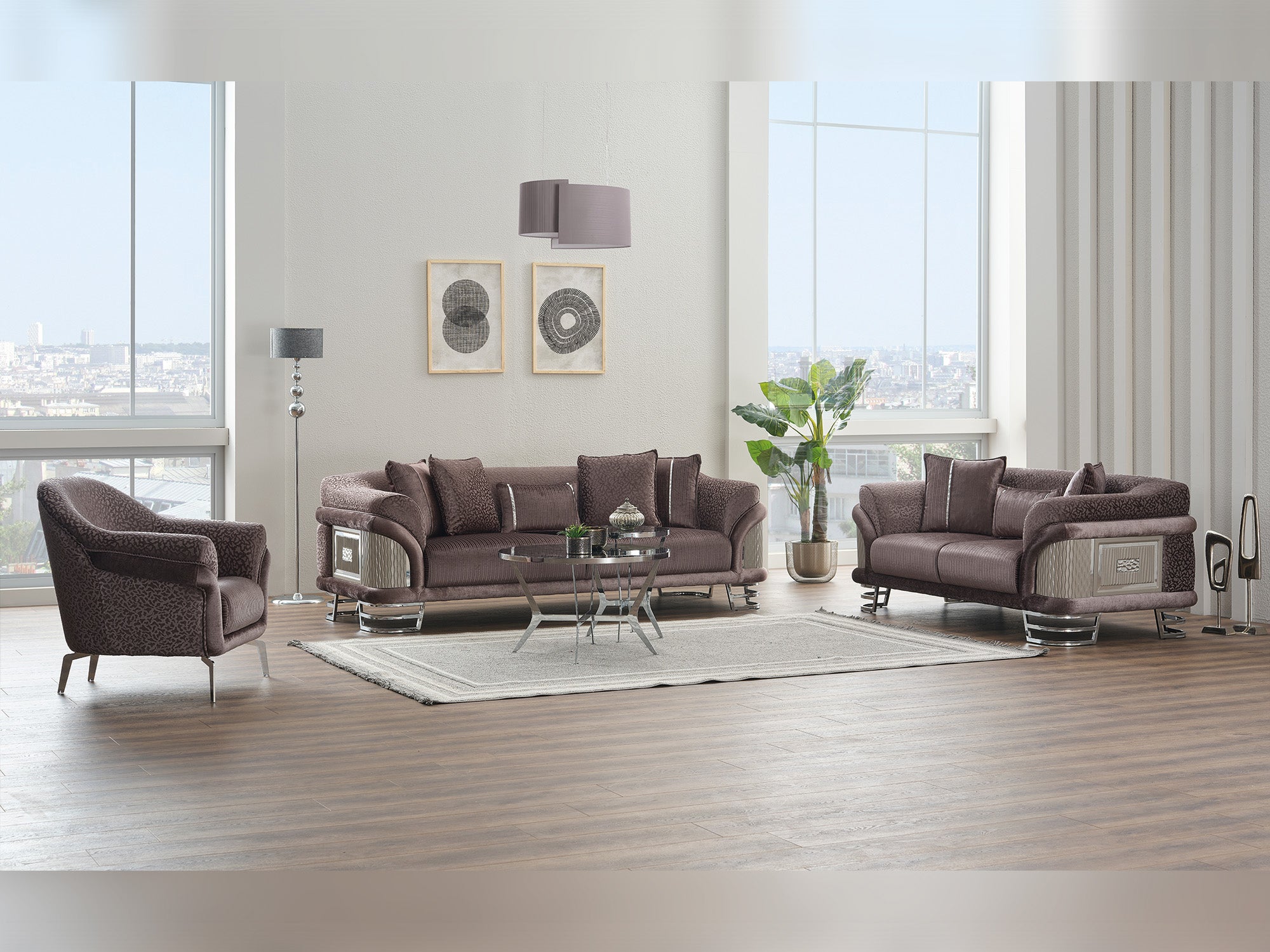 Versace Chair Dark Grey