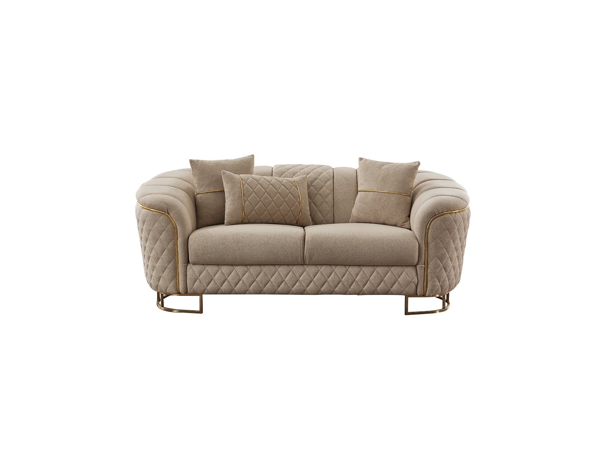 Victoria Stationary Loveseat Cream
