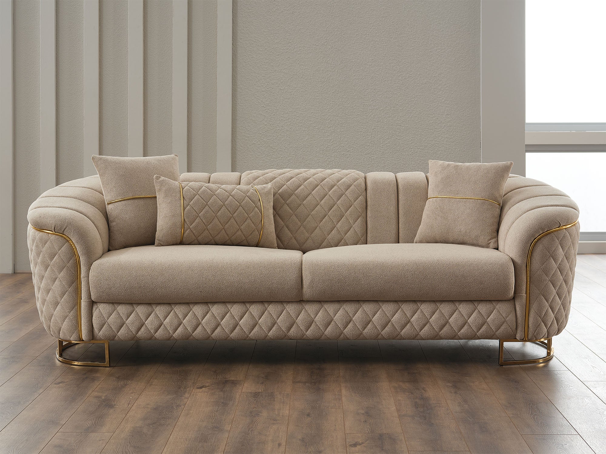 Victoria Stationary Sofa Cream