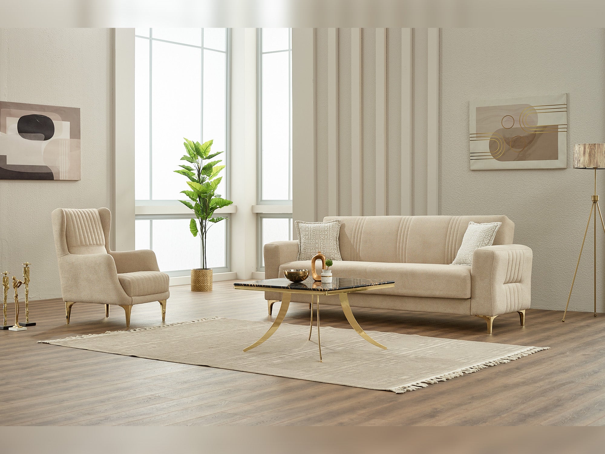 Wedy 3-pieces (Sofa & Loveseat & Chair) Livingroom
