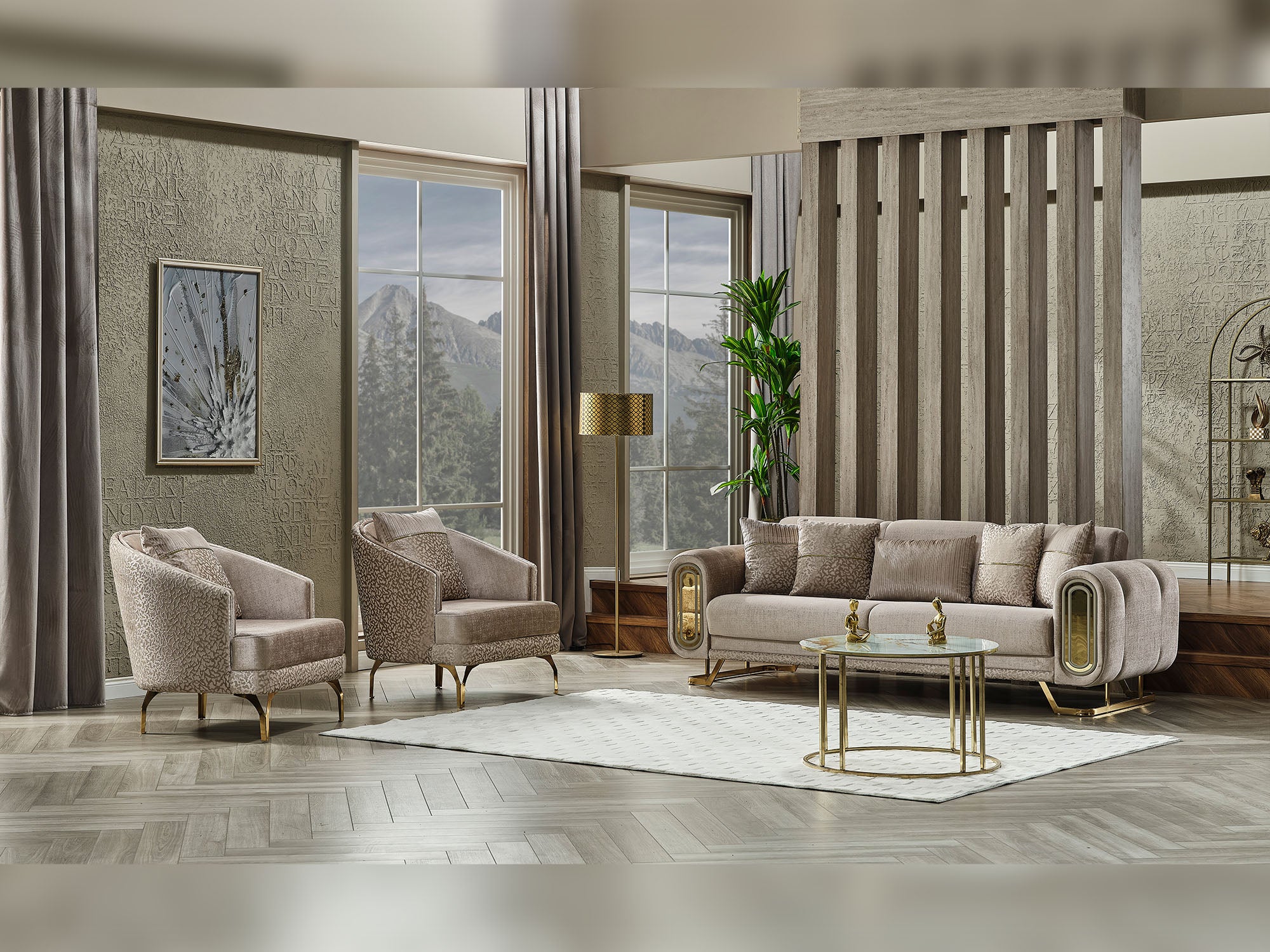 Zen Serr 3-pieces (Sofa & Loveseat & Chair) Livingroom
