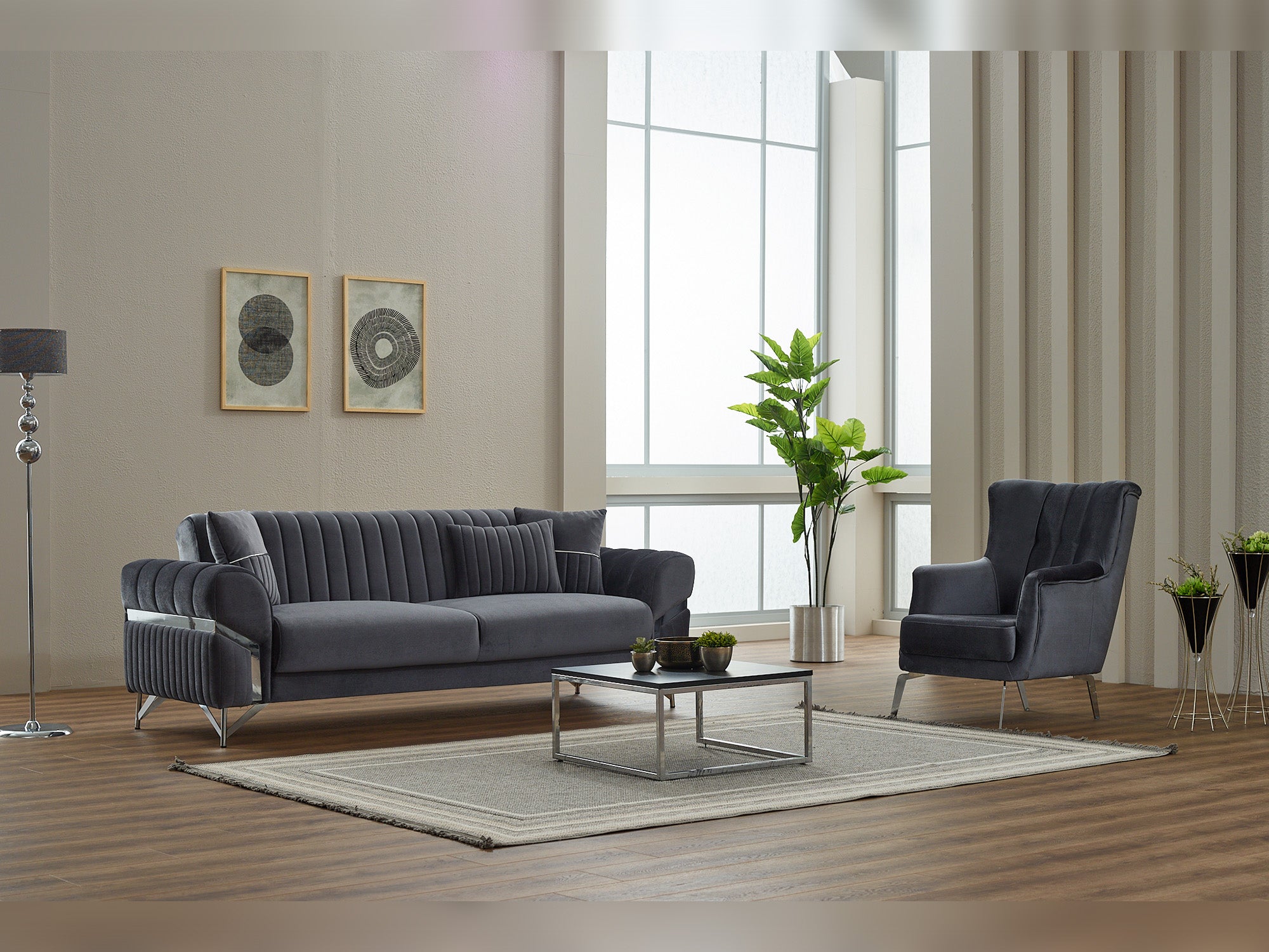 Zenora 3-pieces (Sofa & Loveseat & Chair) Livingroom