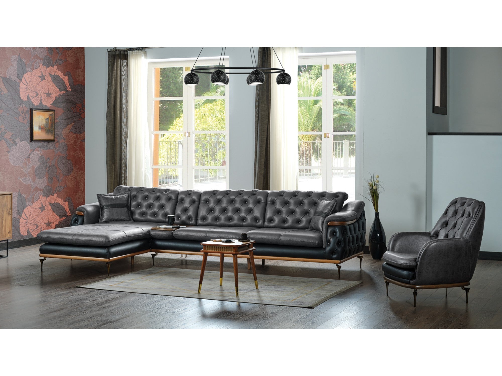 Akik Long Convertible Sectional