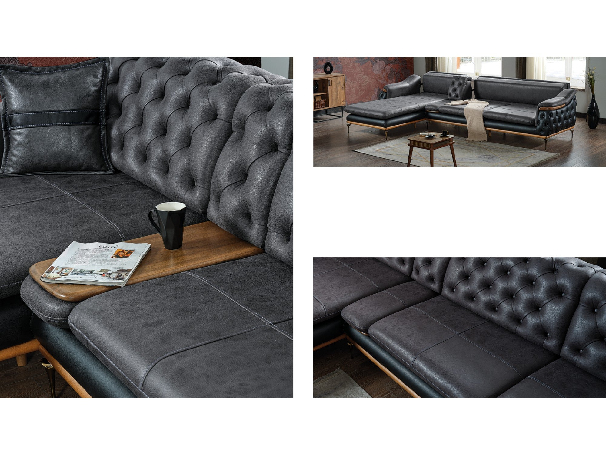 Akik Long Convertible Sectional