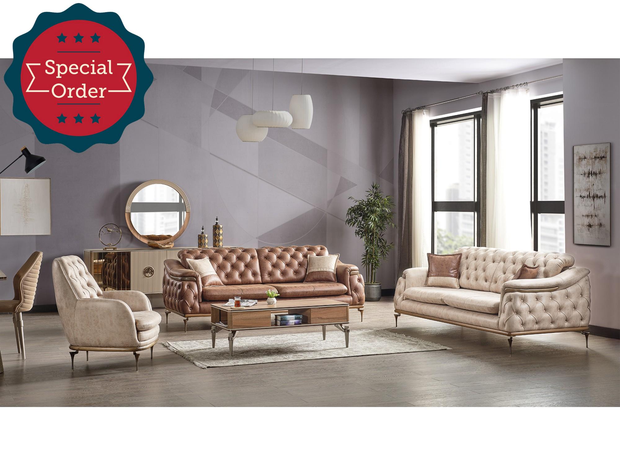 Akik Convertible Livingroom Set (2 Sofa & 2 Chair)