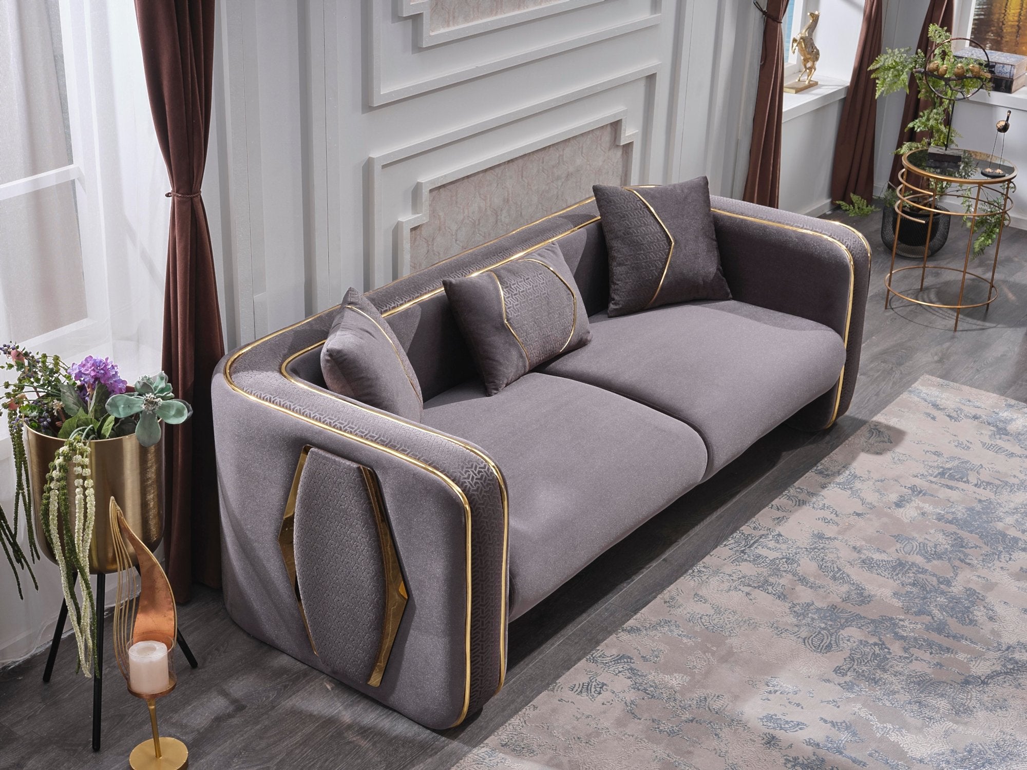 Angela Stationary Livingroom Set (2 Sofa & 2 Chair)