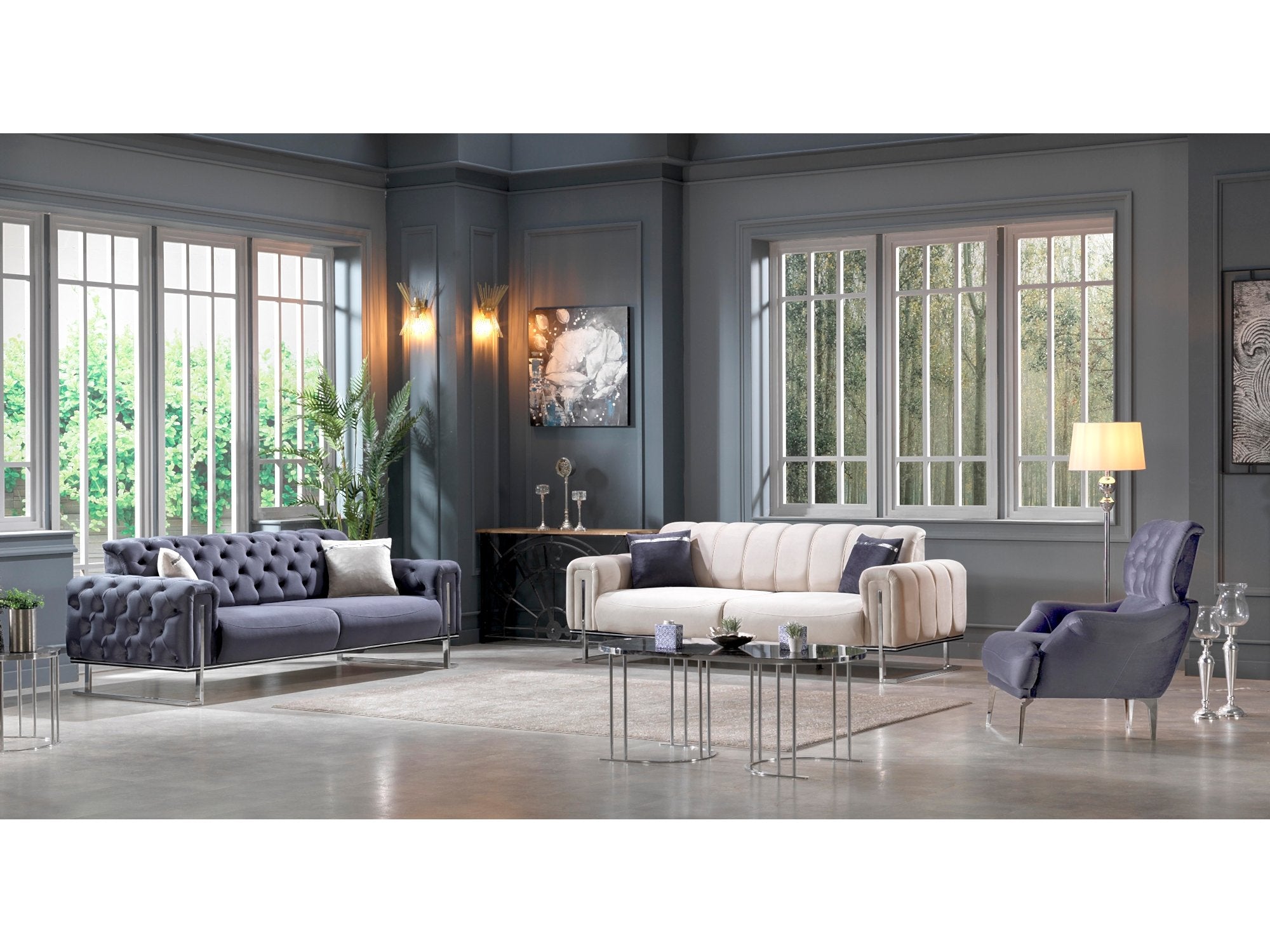 Ares Convertible Livingroom Set (2 Sofa & 2 Chair)