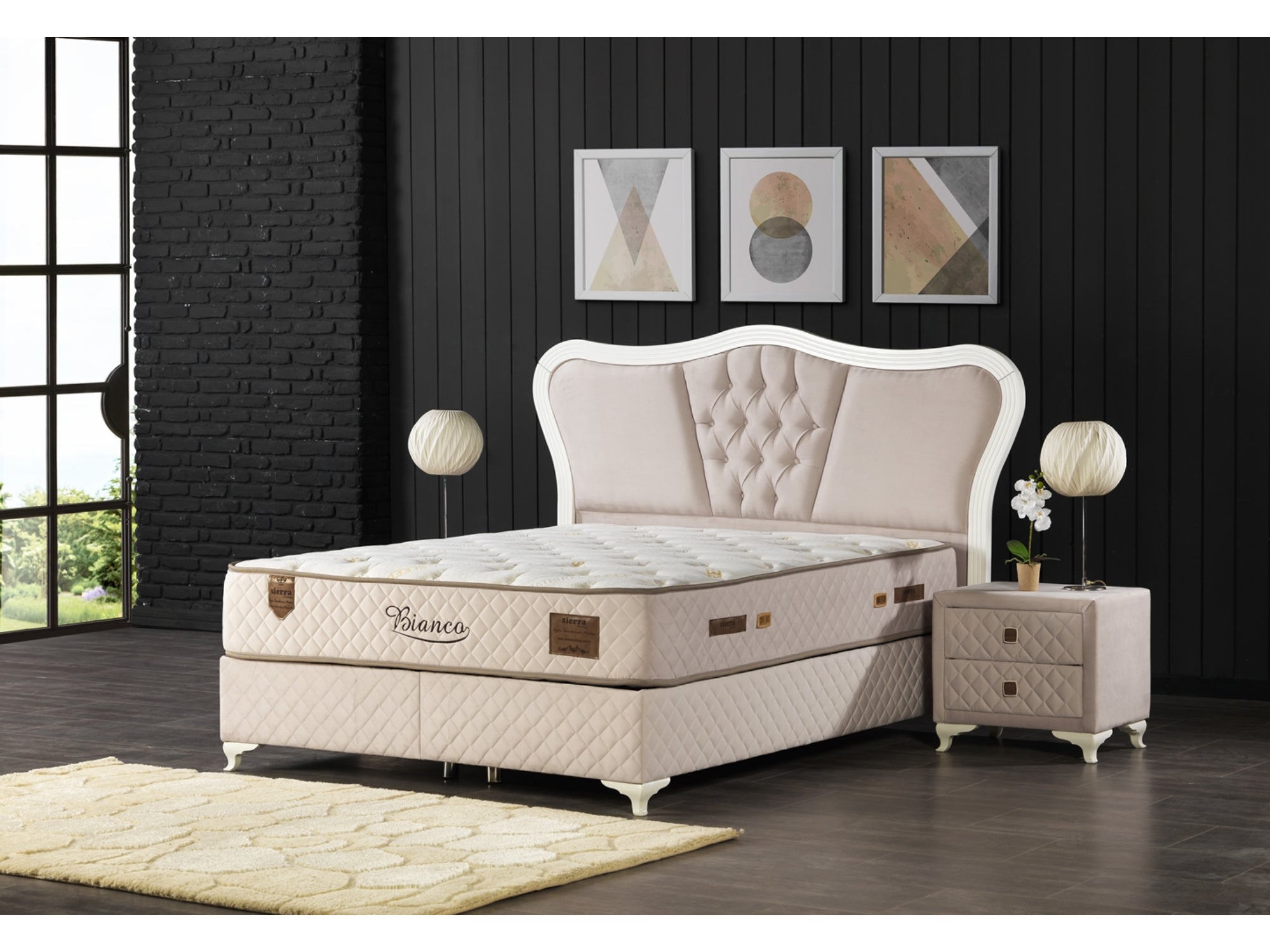 Bianco Storage Bed Cream